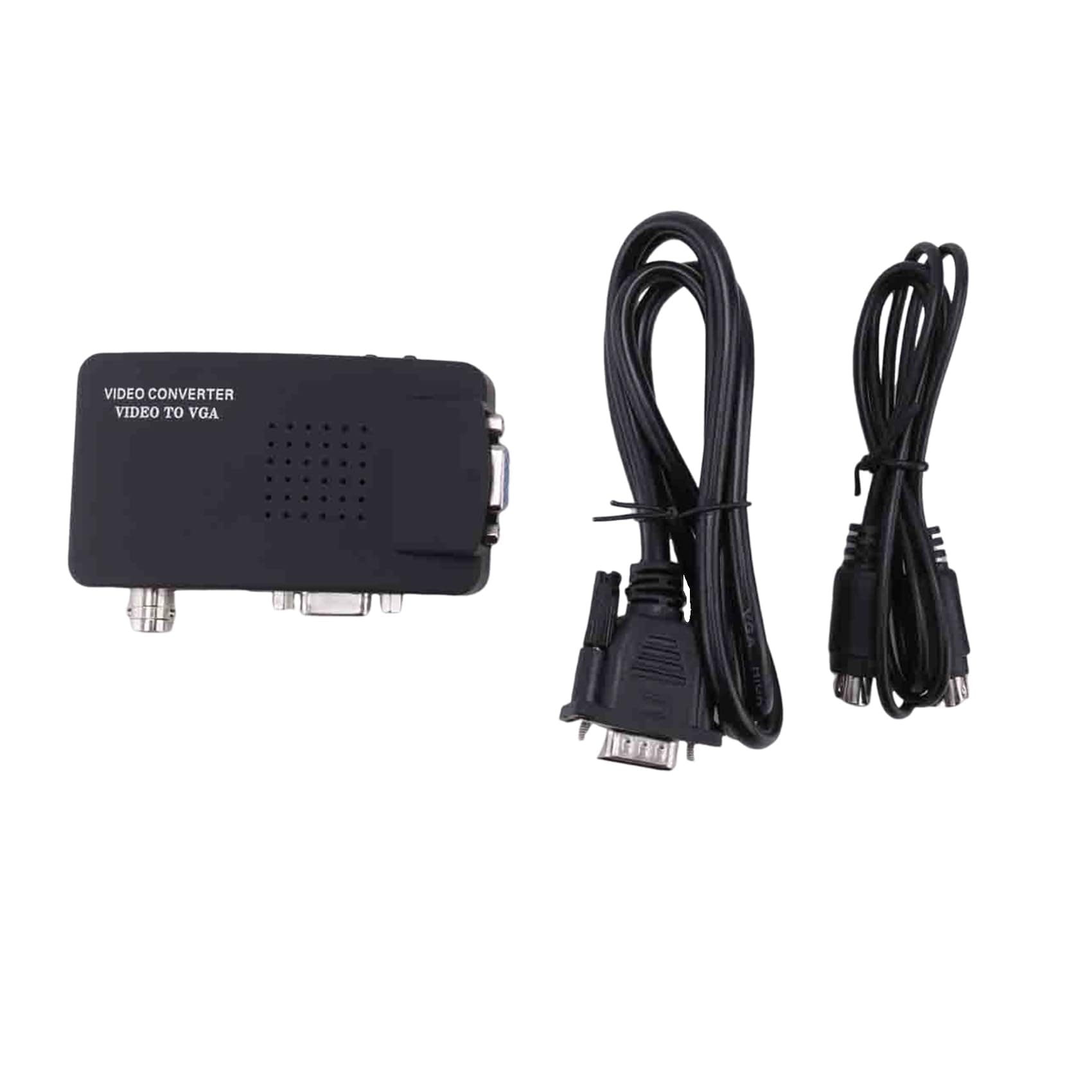 pizarra Svideo AV to VGA Converter Adapter Composite AV CVBS in VGA Out 1080P for TV to PC Monitor HDTV Replacement