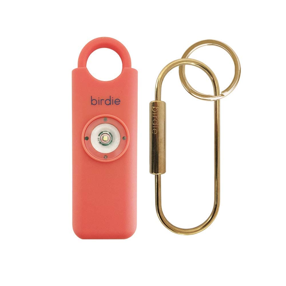 She’s Birdie–The Original Personal Safety Alarm for Women by Women–Loud Siren, Strobe Light and Key Chain in a Variety of Colors (Coral)