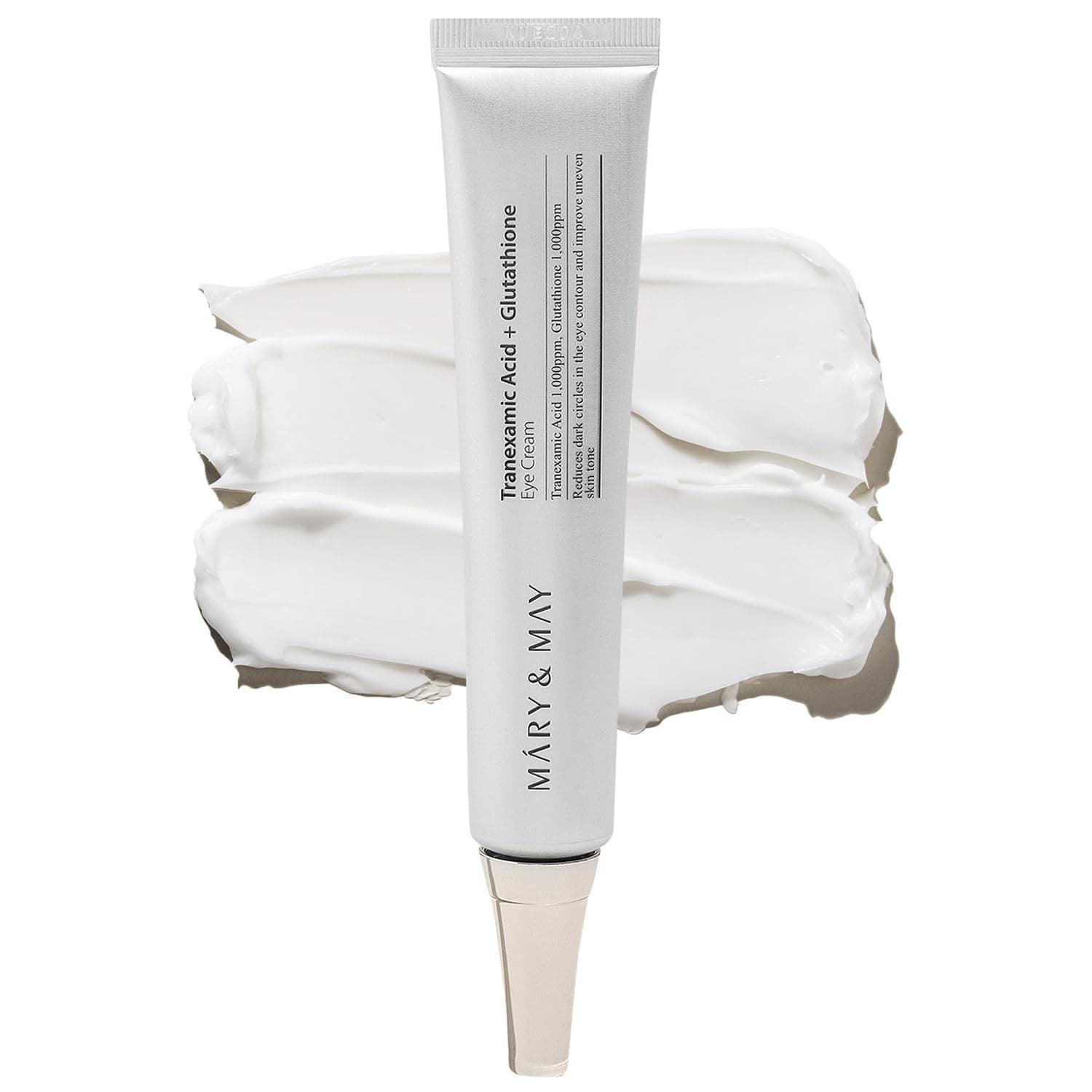 Mary&May Tranexamic Acid + Glutathione Eye Cream - Powerful Antioxidant, Reduces Dark Circles in the Eye, Improve Uneven Skin Tone with Vitamin C - Suitable for Morning and Night Use, 1.01 oz