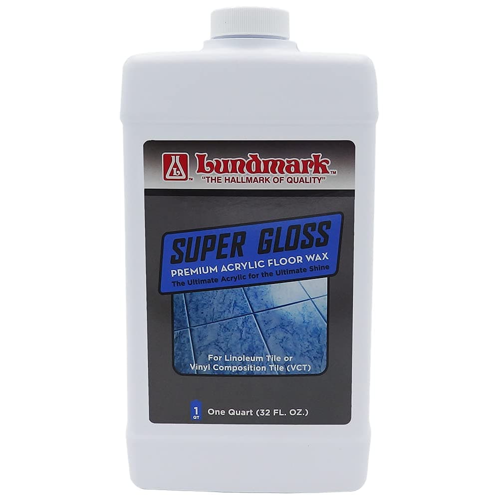 Lundmark Super Gloss Acrylic, Extra Heavy-Duty Hard Finish Floor Wax, 32-Ounce, 3202F32-6
