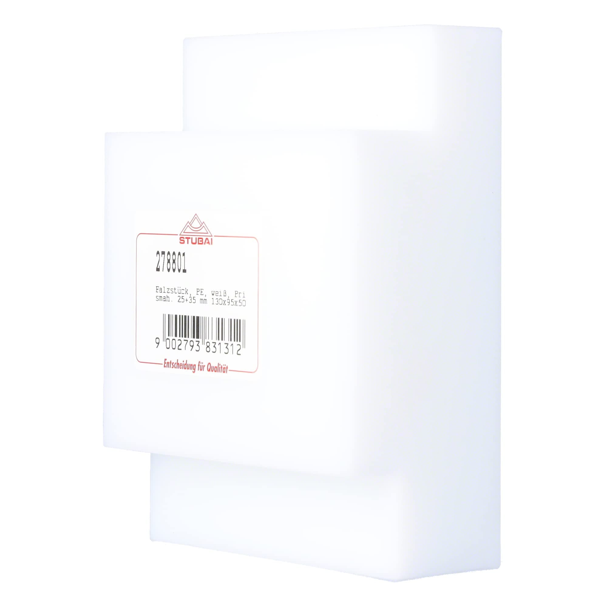 STUBAI Pièce à sertir PE – Pour tôles sensibles – 130×95×50 mm – Surface synthétique anti-rayures – Remplace fers à plier – Outil de couverture léger & précis – Pour métaux non ferreux