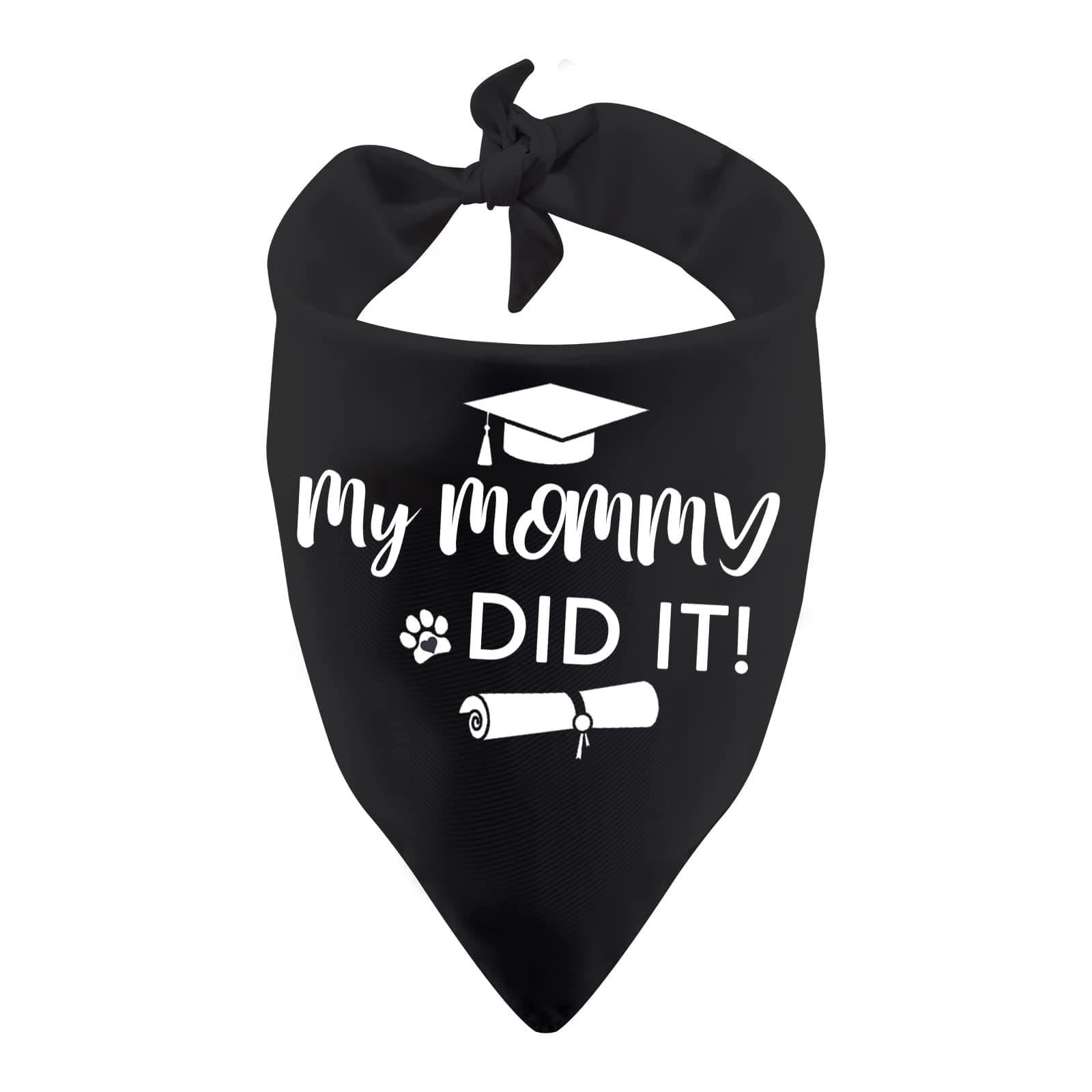 PWHAOO 1 Piece Graduation Announcement Gift My Mommy/Daddy Did It Graduation Bandana for Dog (did it Mommy d)