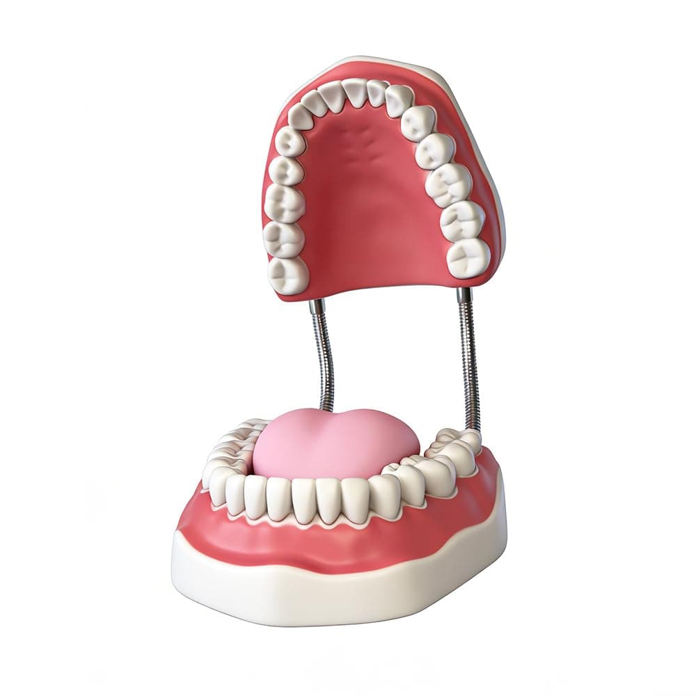 Dental Standard Six Times Teeth Model Dental Teaching Models Magnification Full Mouth Model Typodont Demonstration Denture Model for Kids, Dentist Students, Patient, Teaching, Studying, Displaying