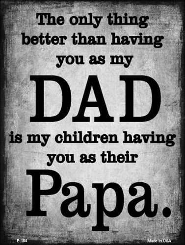 The Only Thing Better Dad/Papa Metal Parking Sign by Smart Blonde