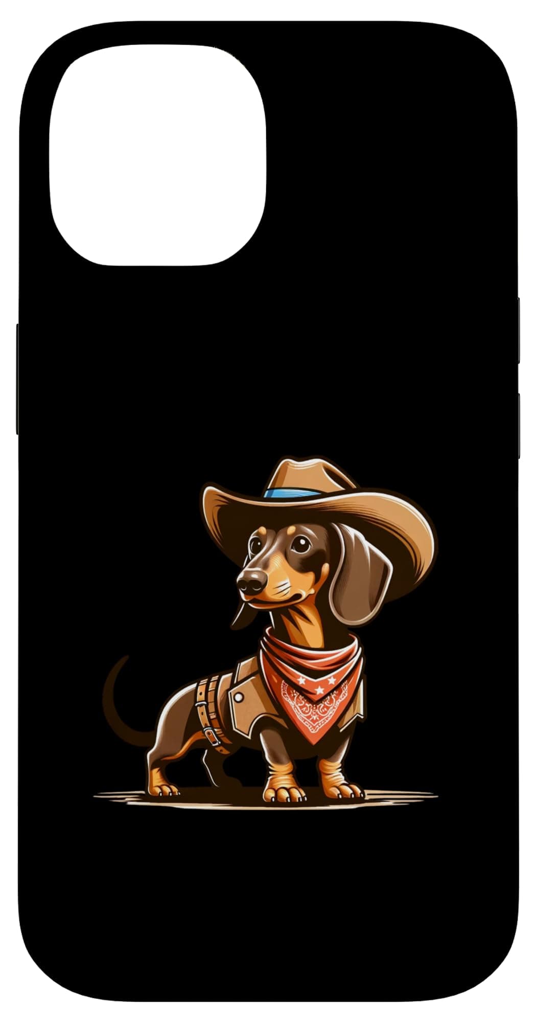 Dachshund Cowboy Cute Country Western Wiener Dog Funny Case for iPhone 14