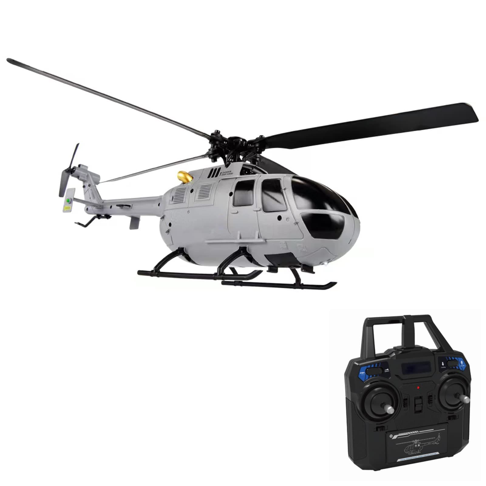 GoolRC C186pro RC Helicopter, 1:48 Scales BO105 RC Helicopter with 6-axis Gyro Stabilization, Single Propeller, One Key Function, Altitude Hold Easy for Beginners & Fun Stunts