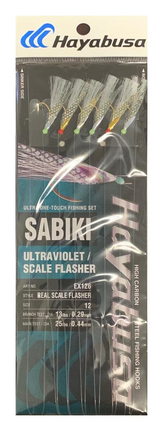 Hayabusa EX126 UV Real Scale Flasher 6-Hook Sabiki (12)
