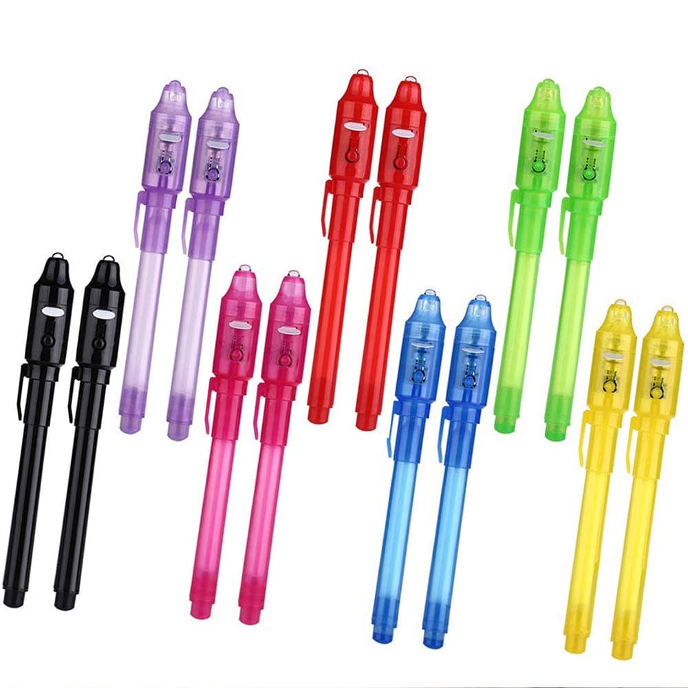 Invisible Ink Pens with UV Light for Kids Party Favors﻿,14 Secret Spy Gear