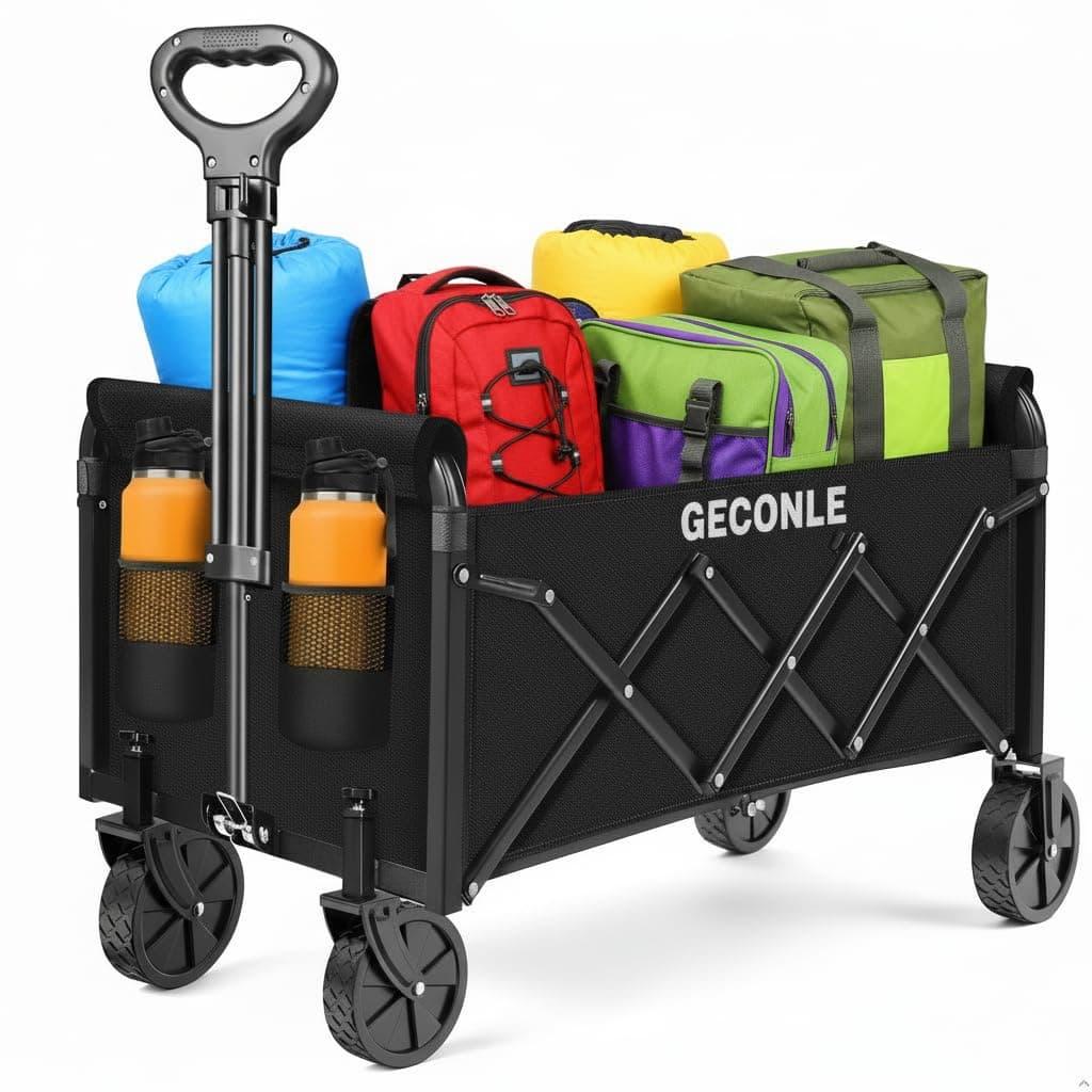 100KG/220LBS Collapsible Wagon Cart with Wheels