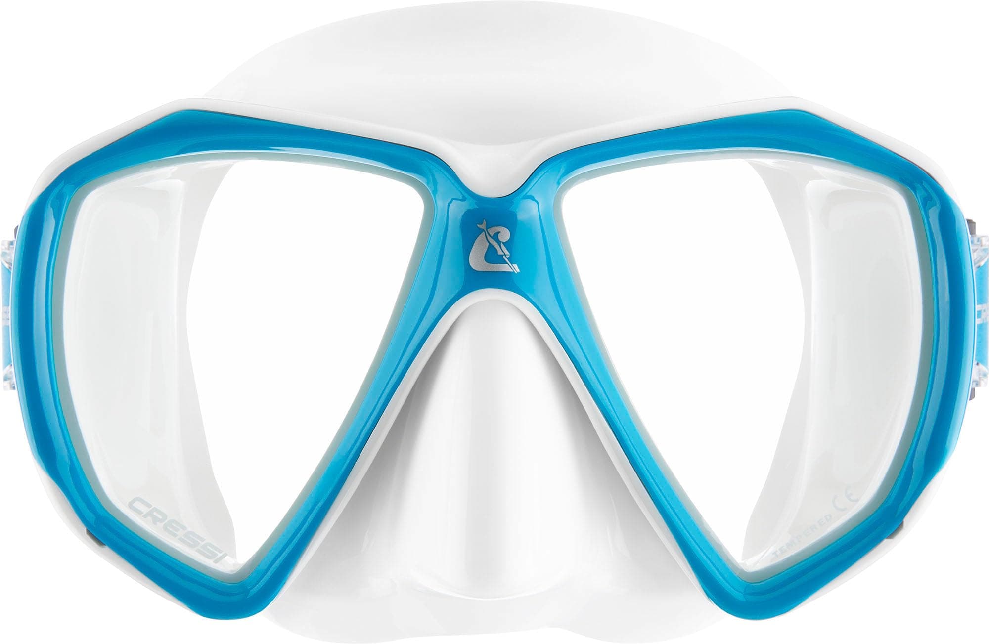 Cressi Liberty Duo 2-Lens Masks, White/Turquoise