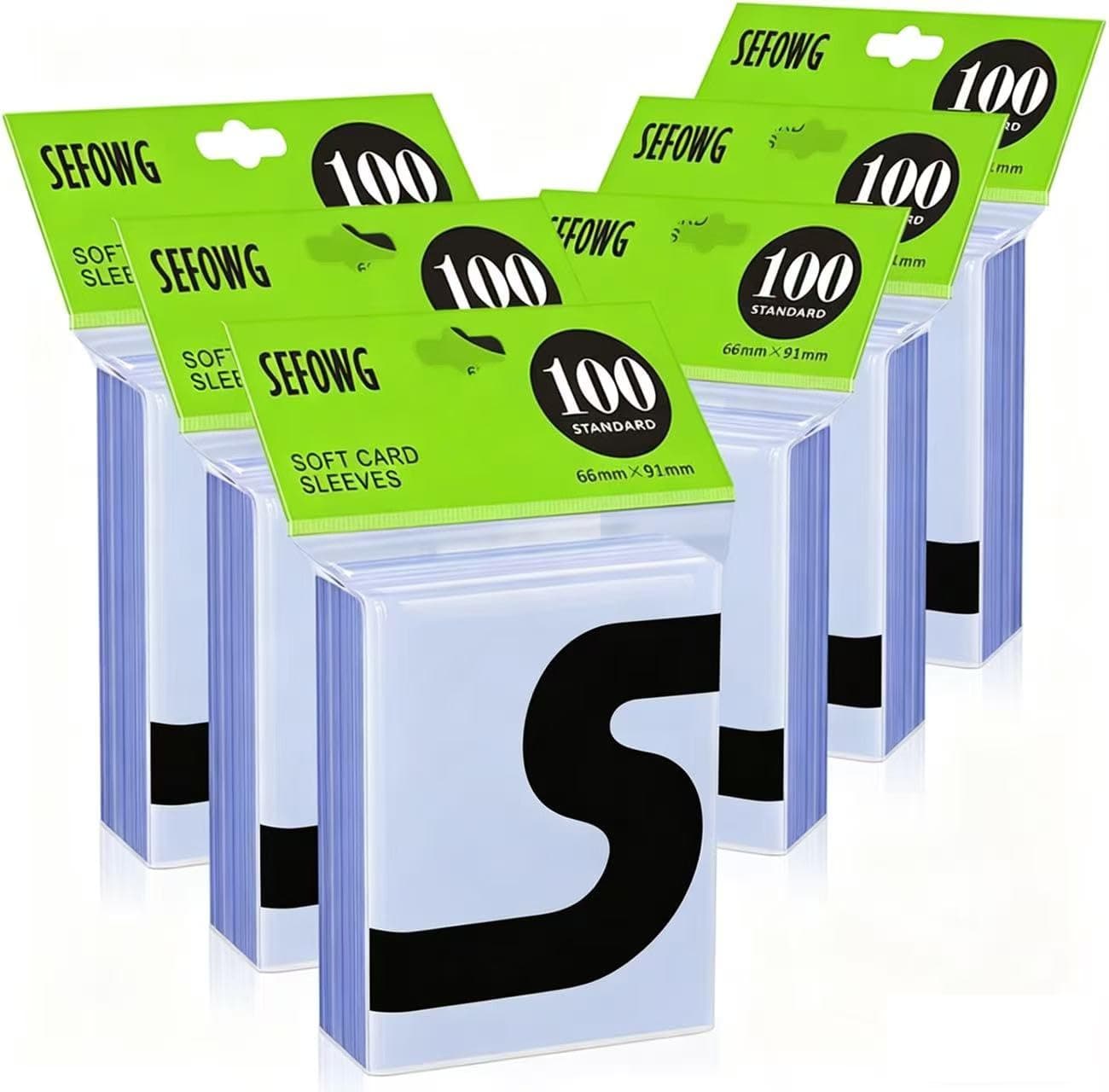600ct Clear Card Sleeves for Trading Cards, Baseball Sports Soft Sleeves