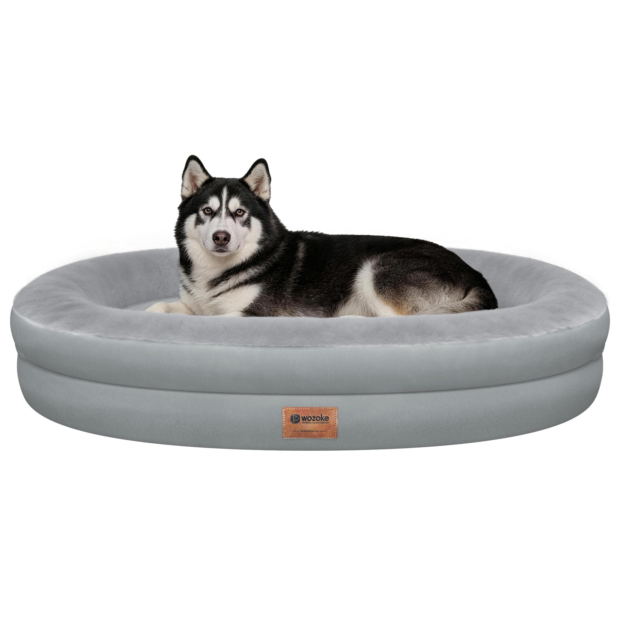WOZOKE Waterproof Orthopedic Dog Bed for Extra Large Dogs, Silver
