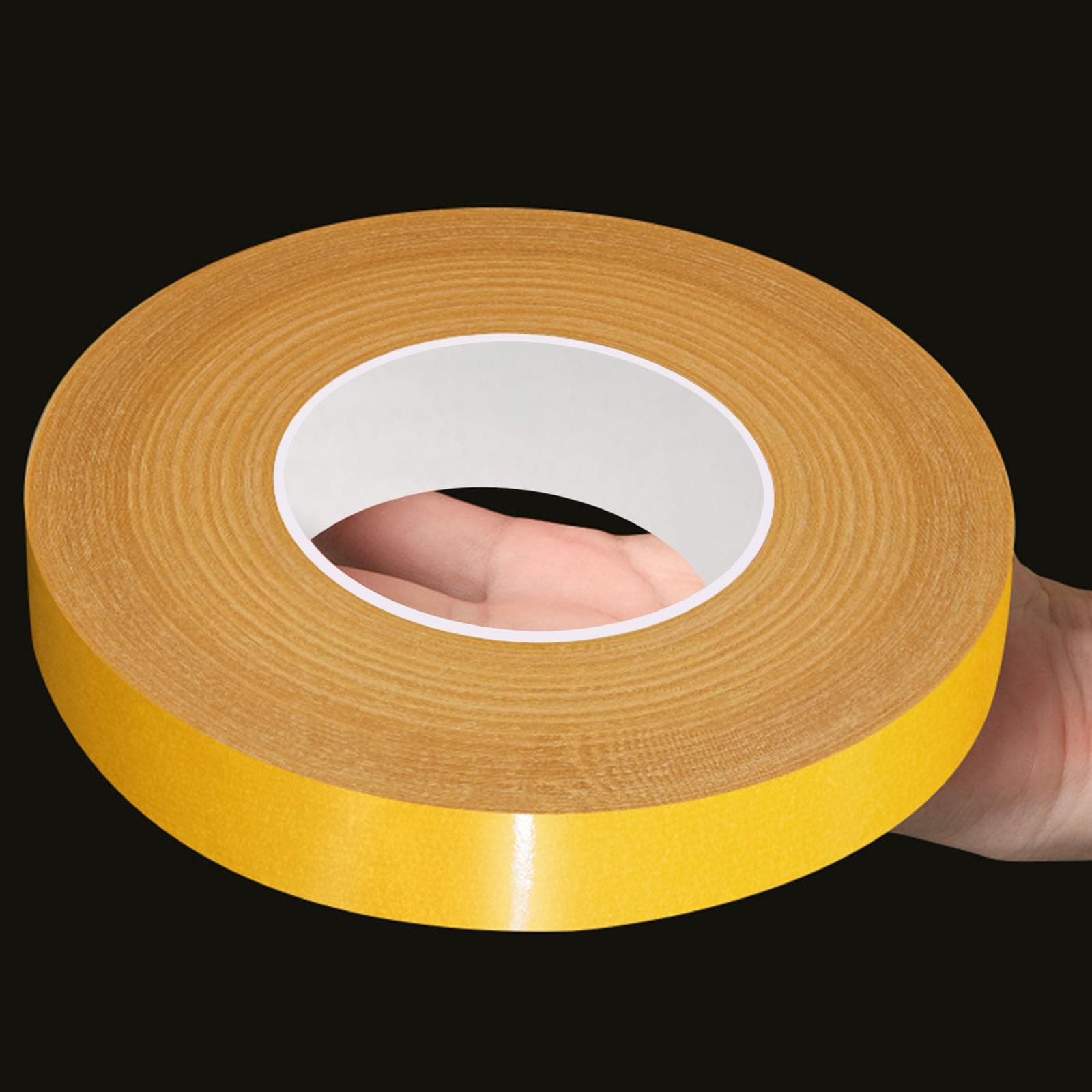 CHENYA Double Sided Tape Heavy Duty,0.59" X 66 Ft,Strong Carpet Tape with Fiberglass Mesh,Super Sticky Clear Two Sided Tape for Mounting Crafts,Carpet,Picture,Wallpaper,Balloon