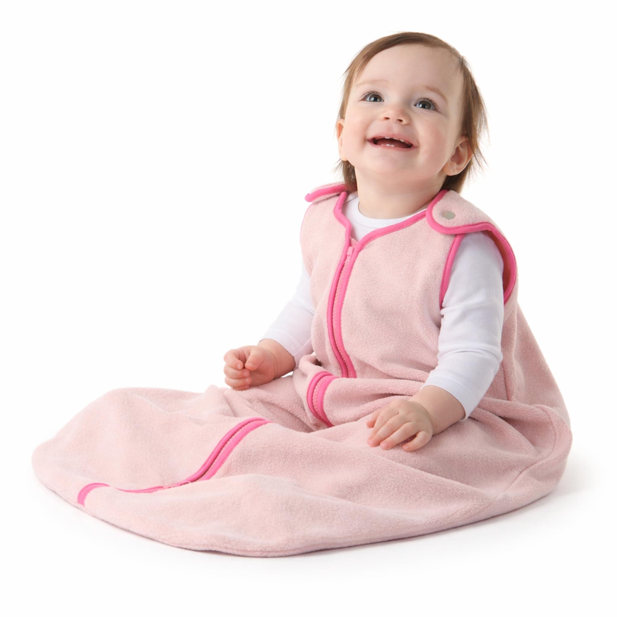 Baby Deedee Sleep Nest Fleece - Baby Sleep Sack 1.2 TOG 18-36 Months, Comfort Sleeping Bag with Soft Polar Fleece & Patented Shoulder Snaps, Toddler Wearable Blanket for Boys & Girls, Sweet Pink