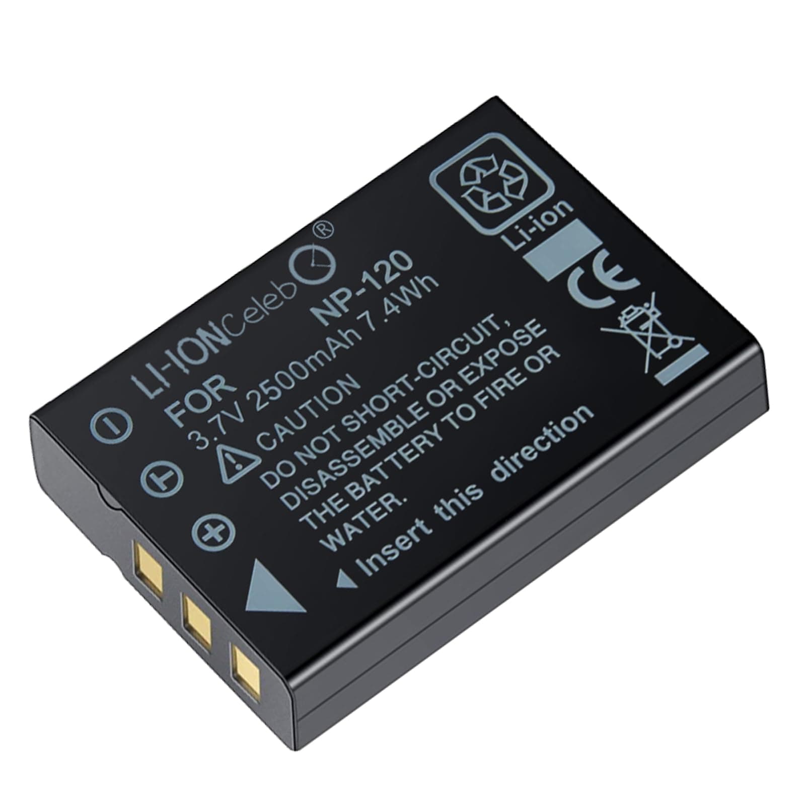 Li-ion Celeb NP-120 Battery FinePix 603, Compatible with FUJIFILM KYOCERA PENTAX RICOH 3.7V 2500mAh High Performance Battery Camera Compatible Battery