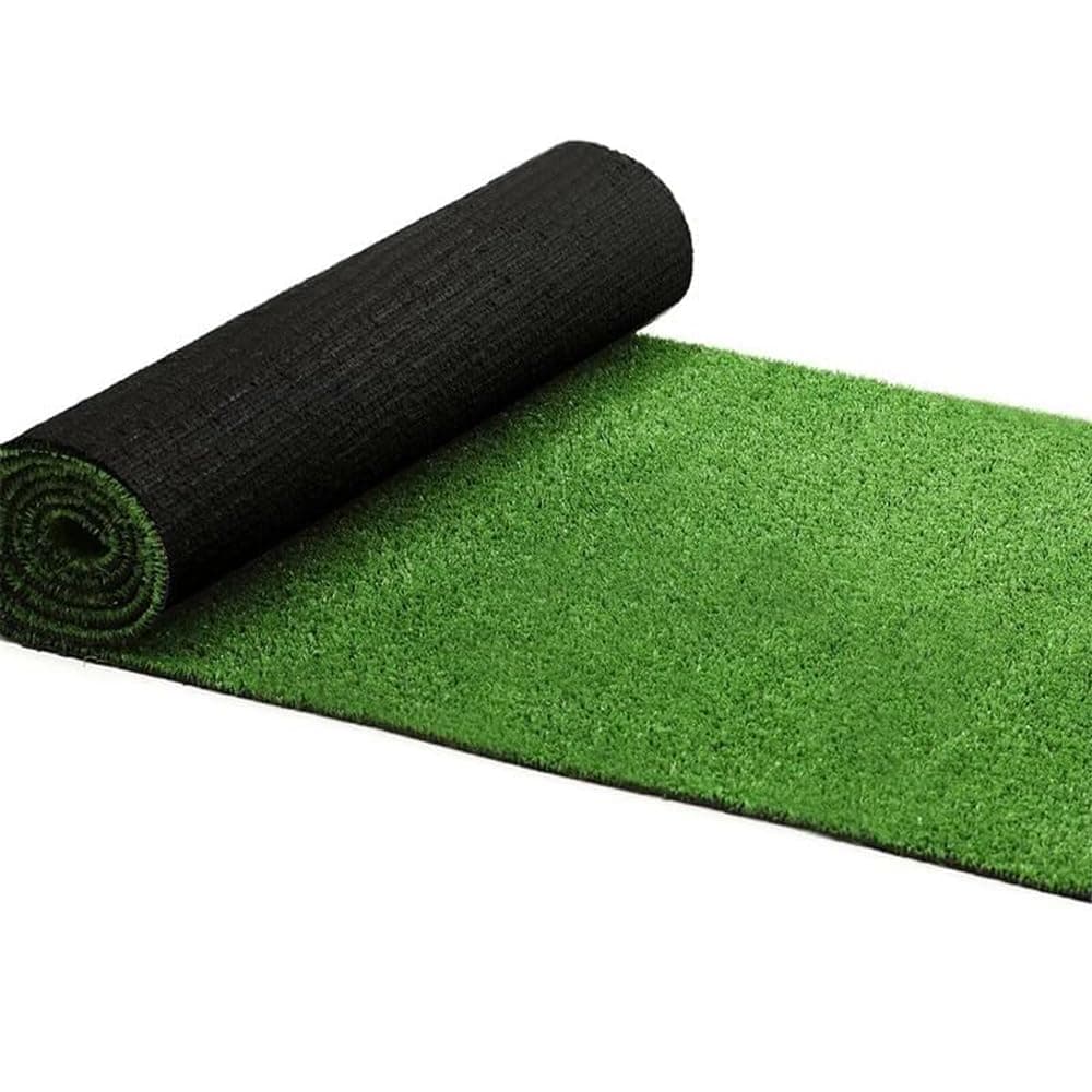 Realistic Artificial Grass Turf 3x8ft, Fake Grass Rug for Outdoor/Indoor Lawn, Pet-Friendly Synthetic Turf Grass with Drainage Backing, 0.4inch Pile Height, Backyard Patio Garden Balcony Rug