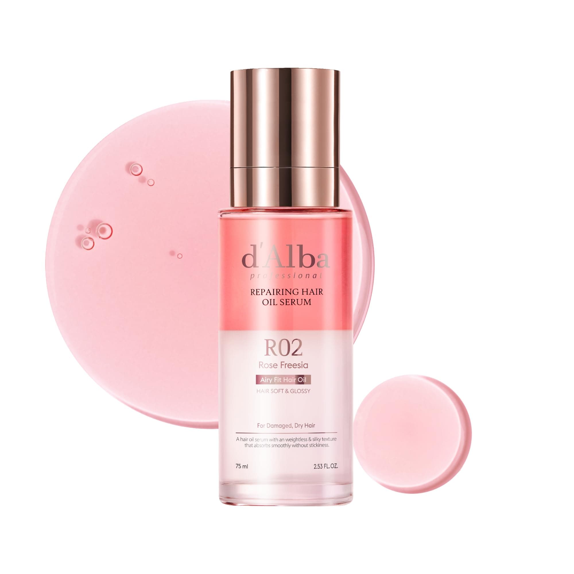 [d'Alba公式] プロフェッショナルヘアオイルセラム Professional Repairing Hair Oil Serum 75ml