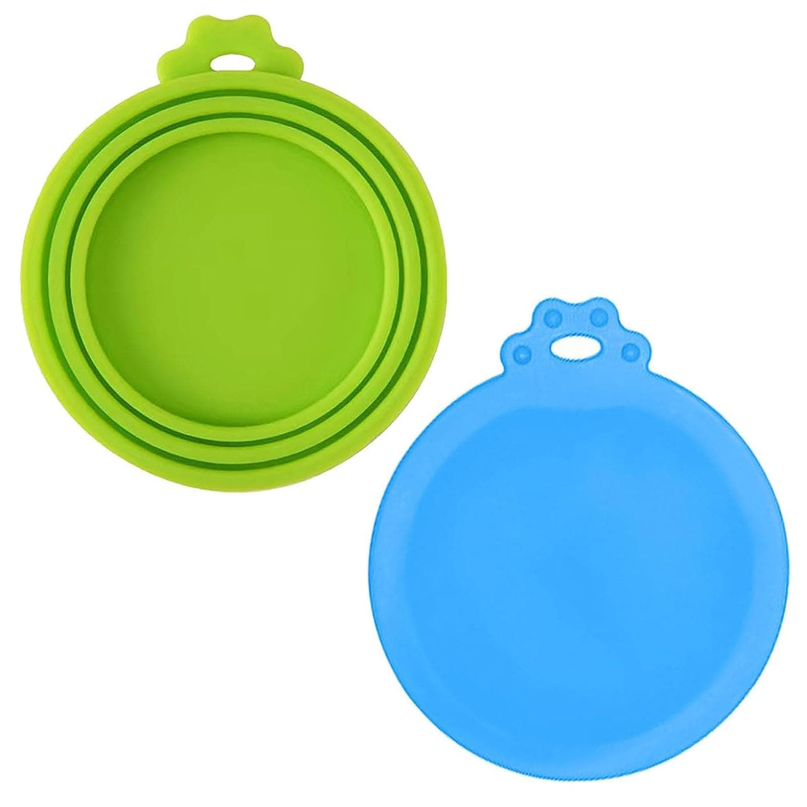Pet Can Covers lids,2 Pieces Pet Food Can Lids,Silicone Tin,Silicone for Dog and Cat Food,One Size Fits All Standard Size Dog and Cat Can Tops(Blue and green)