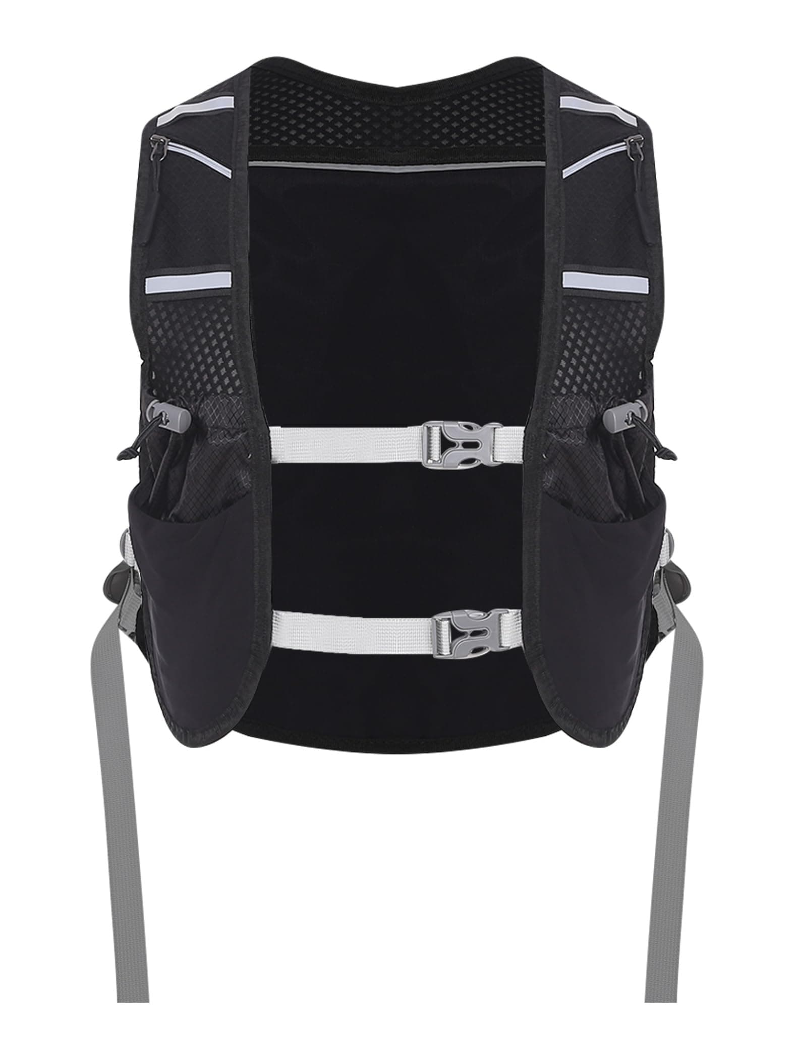 Raenseen Lightweight Running Vest Backpack Outdoor Sports Marathon Hiking Fitness Bag Hydration Vest Pack for Men Women A Black One Size