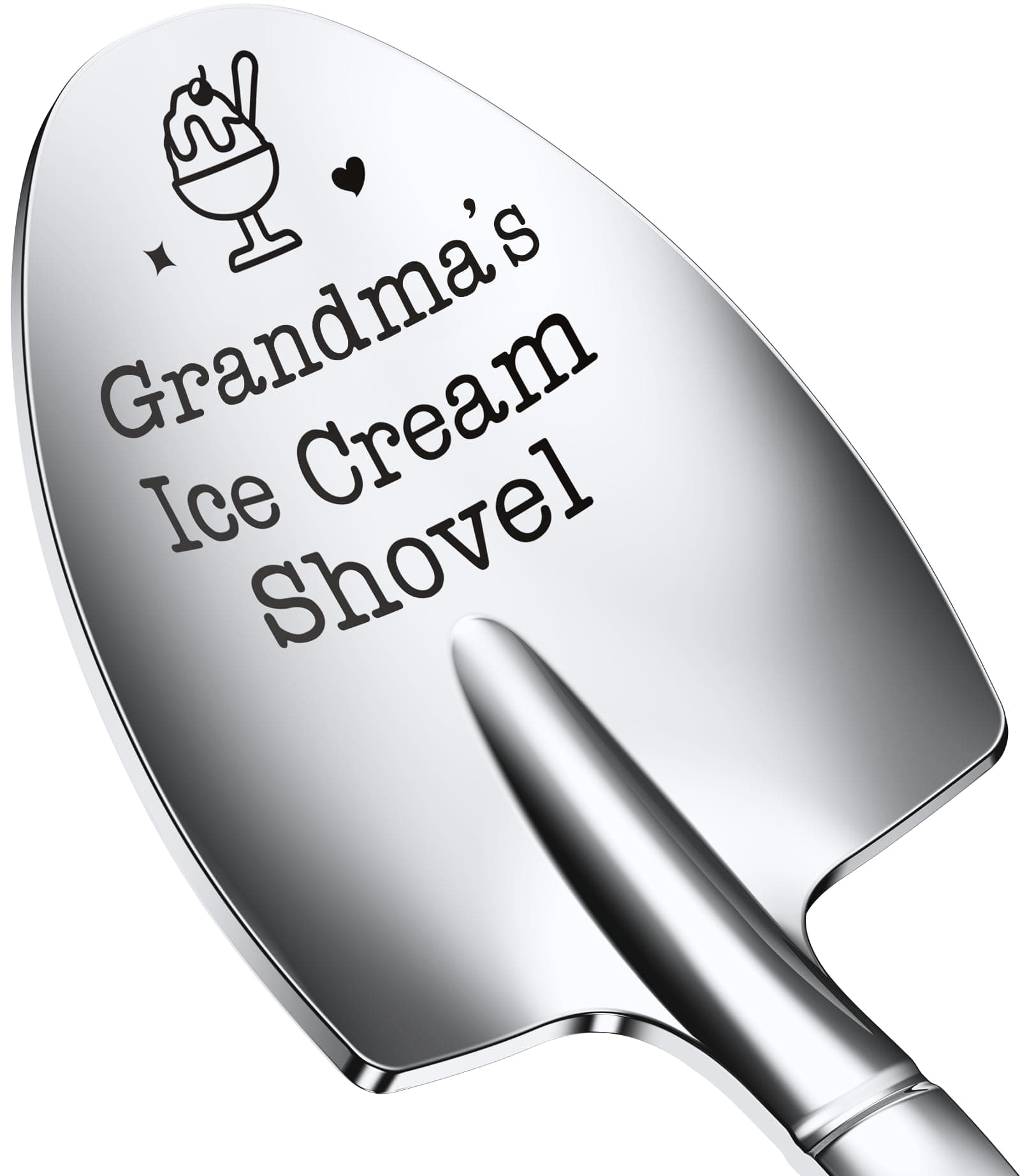 Valentines Day Gifts for Her Women,Large Grandmas Ice Cream Shovel,Icecream Scoop Stainless Steel,Anniversary Birthday Valentines Gifts for Women Her Grandma Nana (Grandma's Ice Cream Shovel, Large)