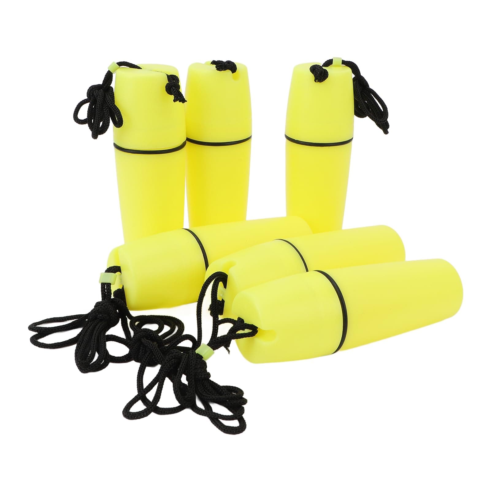 Luqeeg Kayak Container Bottle, Dry Canister with Hook Rope, Yellow, ABS Material, 6 Pack, Kayaking, Diving, Snorkeling, Surfing, Boating, Camping, Hiking