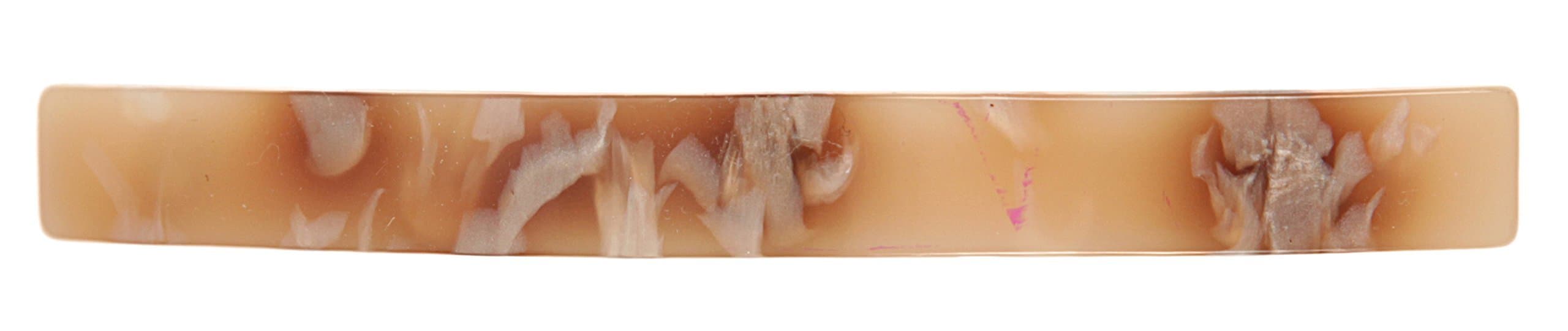 CARAVAN Hand Made Thin Automatic Barrette, Marble Cream