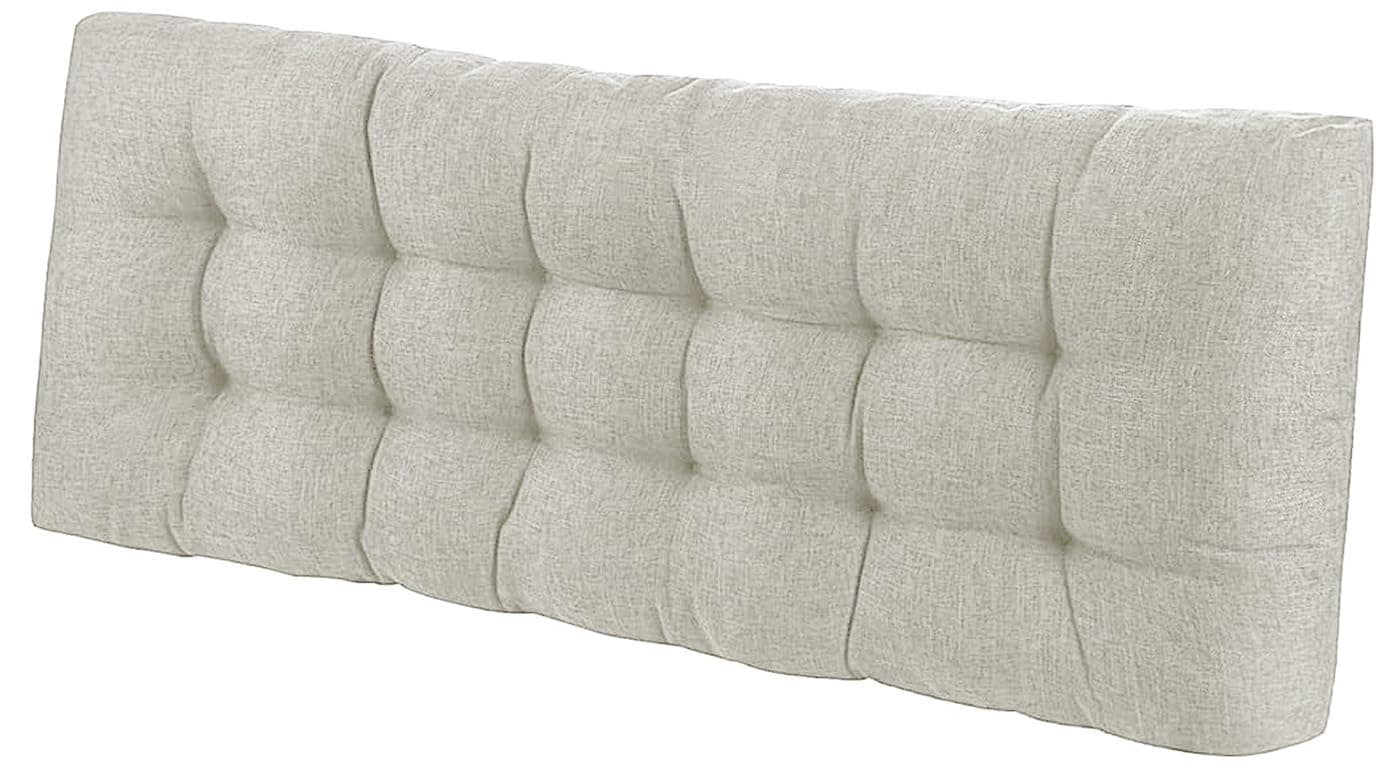 Indoor Bench Cushion Seat Pad 100cm x 40cm Linen Rectangle Bench Cushions 120x40 90 x 35 150 x 40, 8cm Thick for Bay Window Entryway with Non-Slip Backing(Beige,80x60cm)
