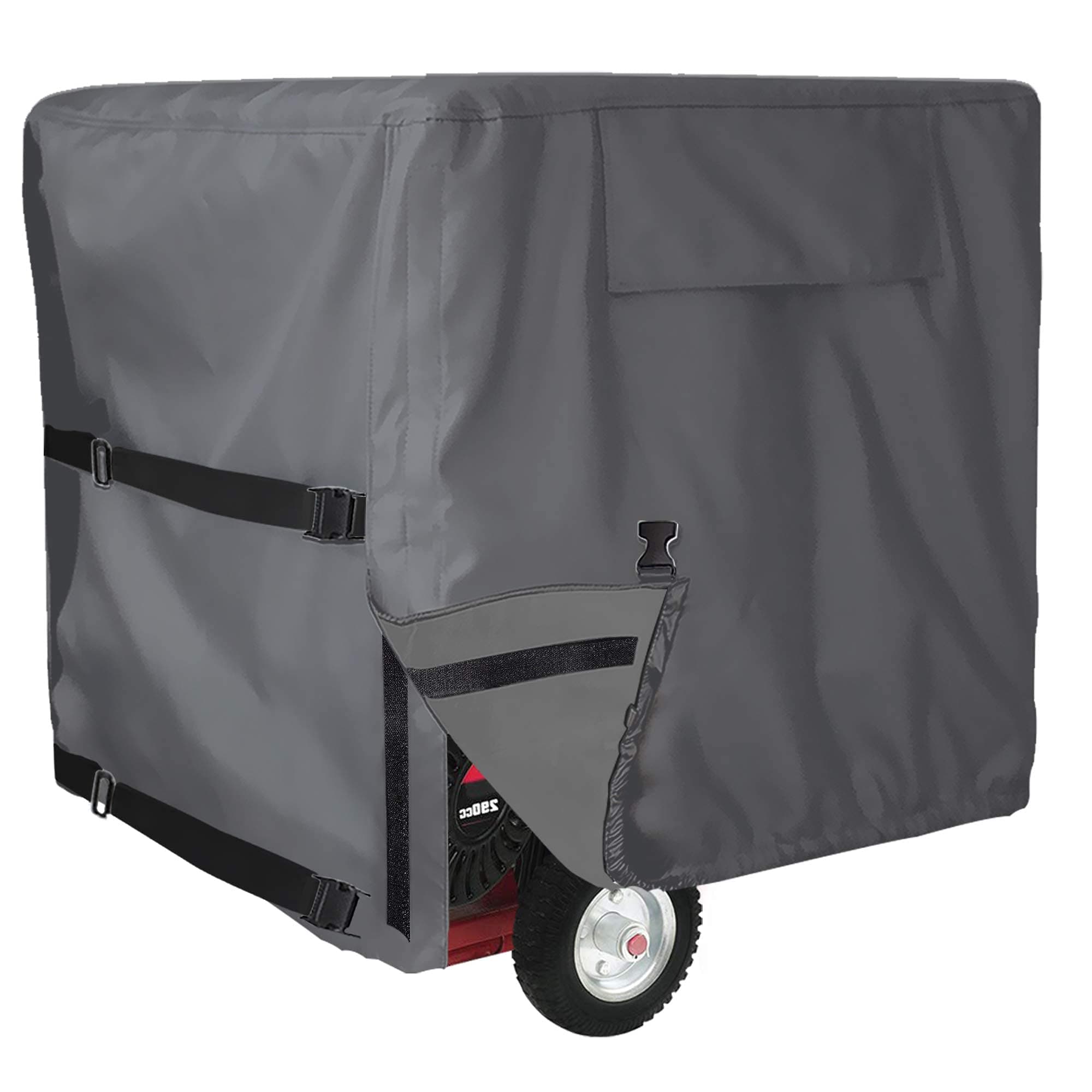 Generator Cover Waterproof Heavy Duty 600D Oxford Fabric, Portable Generator Running Cover with Ventilation & Cord Access, Windproof Rain Snow UV Dust Protection for Outdoor Use, Grey