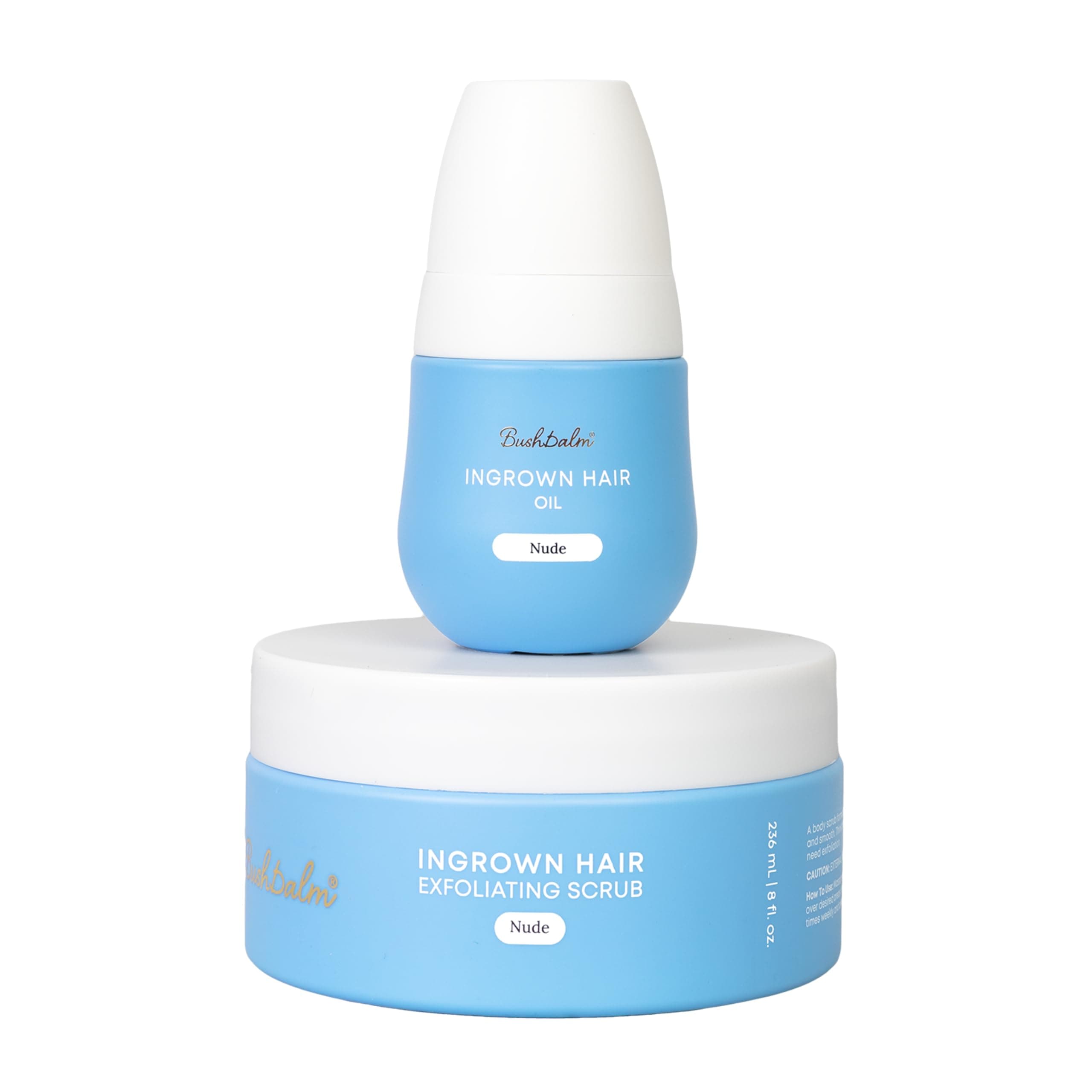 Bushbalm 2-Step Ingrown Hair Routine - Nude Oil & Body Scrub