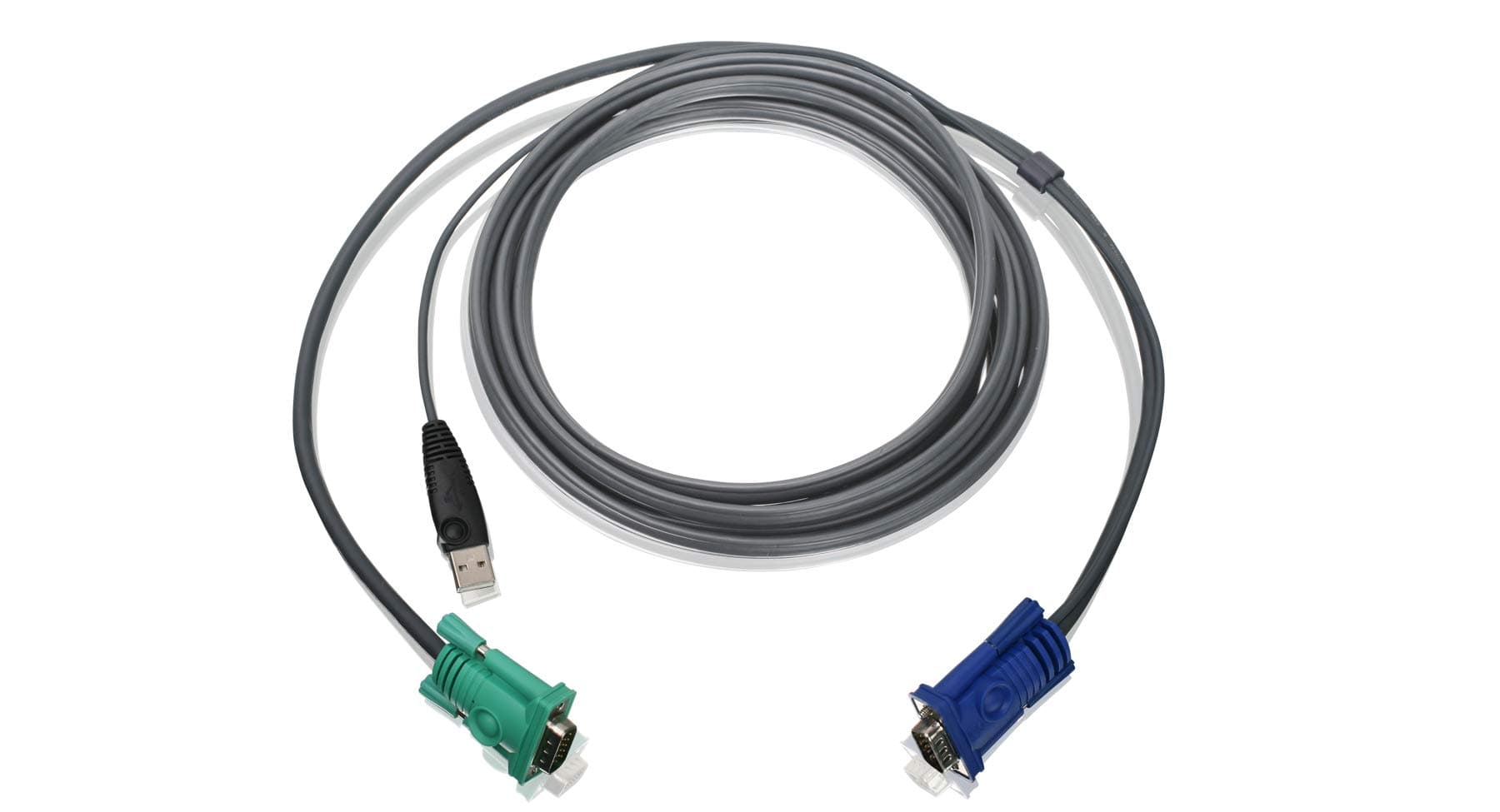 IOGEAR USB KVM Bonded Cable 10-Feet with USB and VGA Connections (G2L5203UTAA)