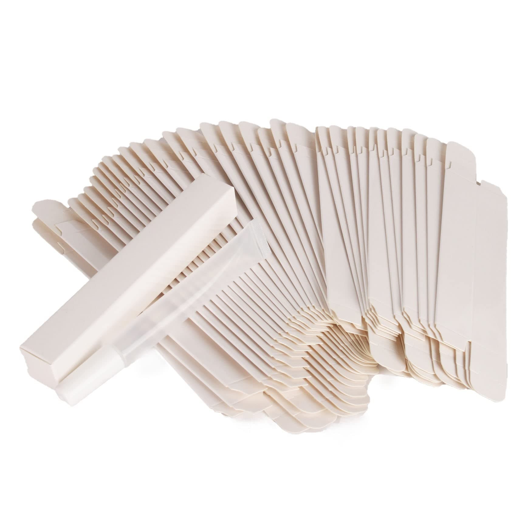 COSIDEA 50 pcs White Kraft paper box 22 * 22 * 137 paper packing box for lip gloss mascara