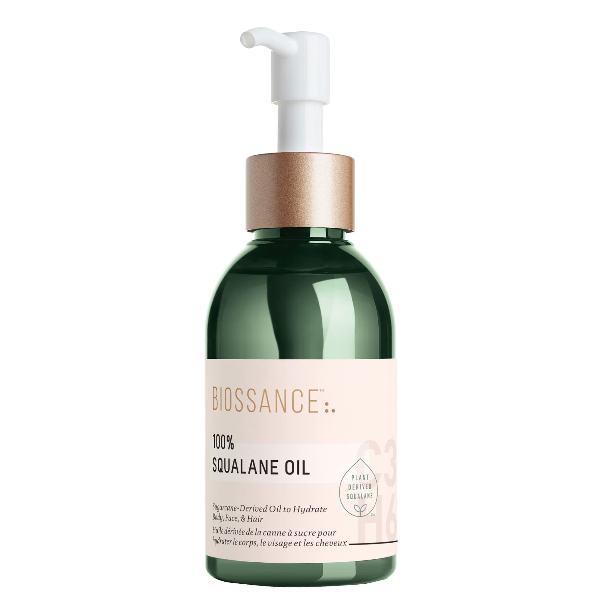Biossance 100% Squalane Oil - Sustainable, Vegan Face Oil & Body Oil - Hydrating, Fast-Absorbing Moisturizer - Ideal for Oily Skin, Face, Hair - Organic Sugarcane-Derived Squalane, 3.3 ounces