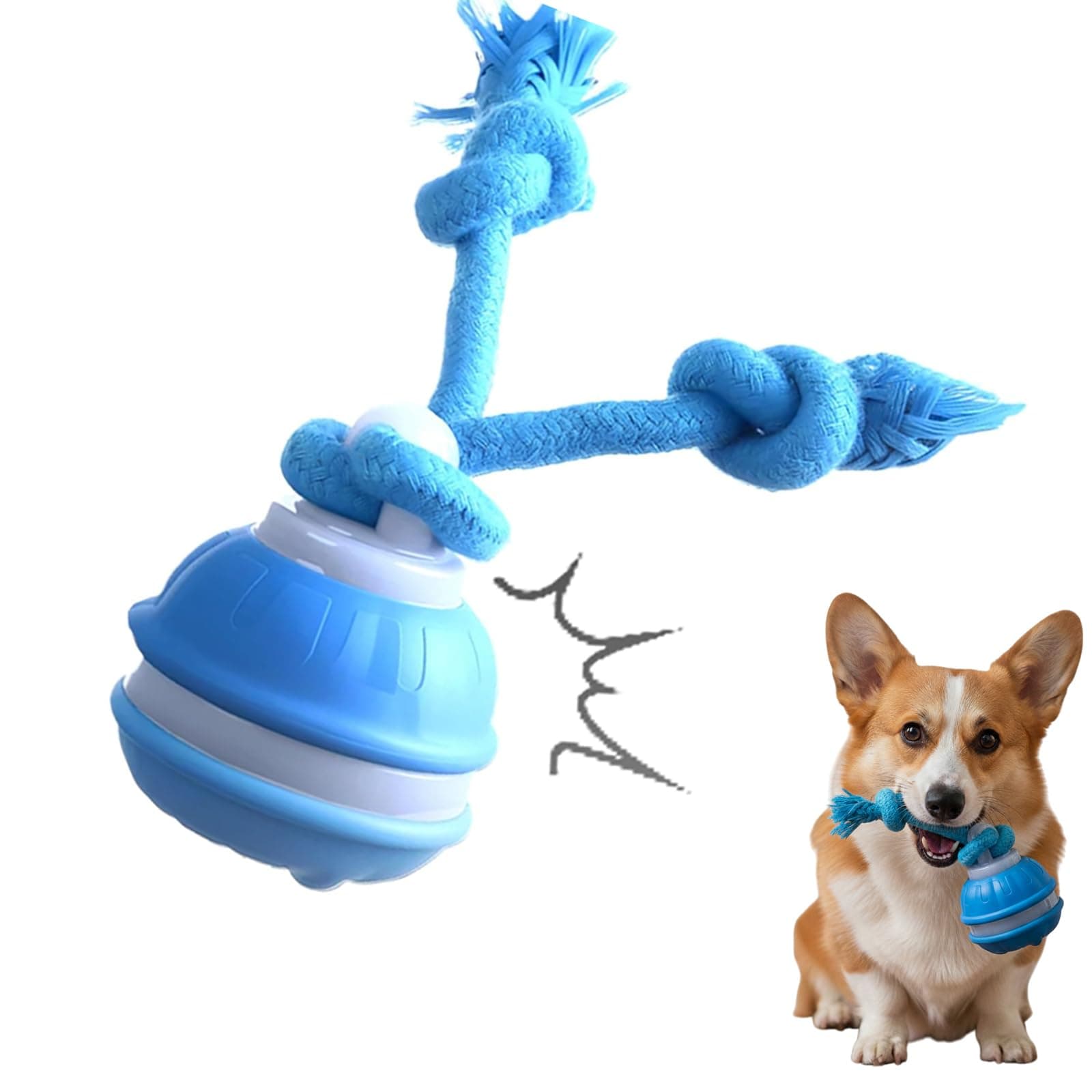 TRWLCFF Zealburst Interactive Pet Toy, 360° Auto Rolling Moving Toy for Dogs and Cats, Alleviate Boredom (Blue)
