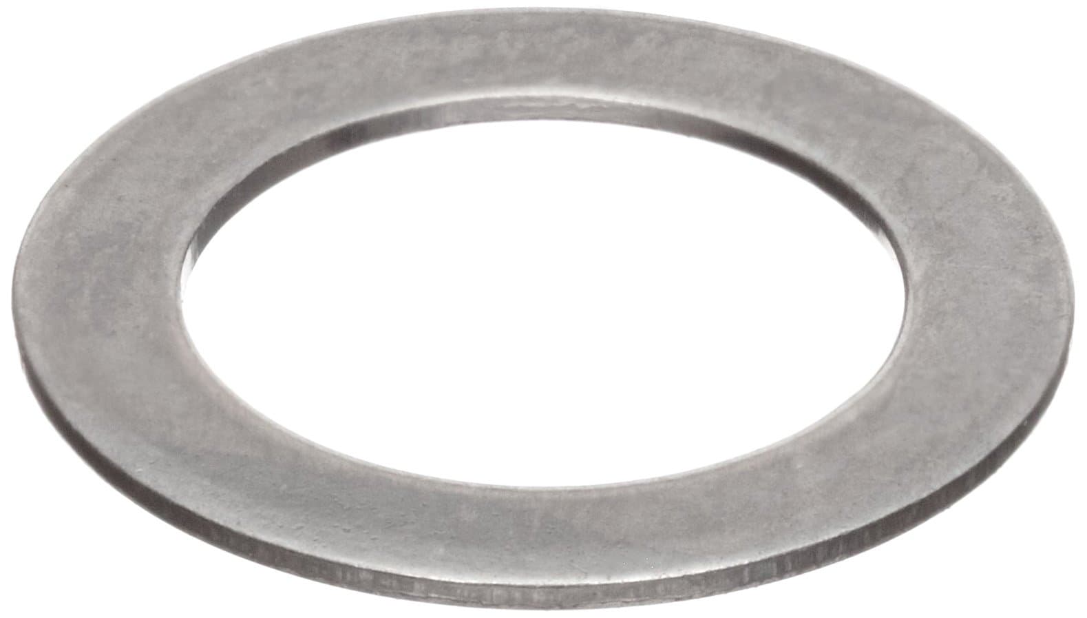 Shim Flat Washer, 18-8 Stainless Steel, 5/64" Bolt Size, 0.079-0.084" ID.159-.169" OD, 0.002" Thick (Pack of 25)