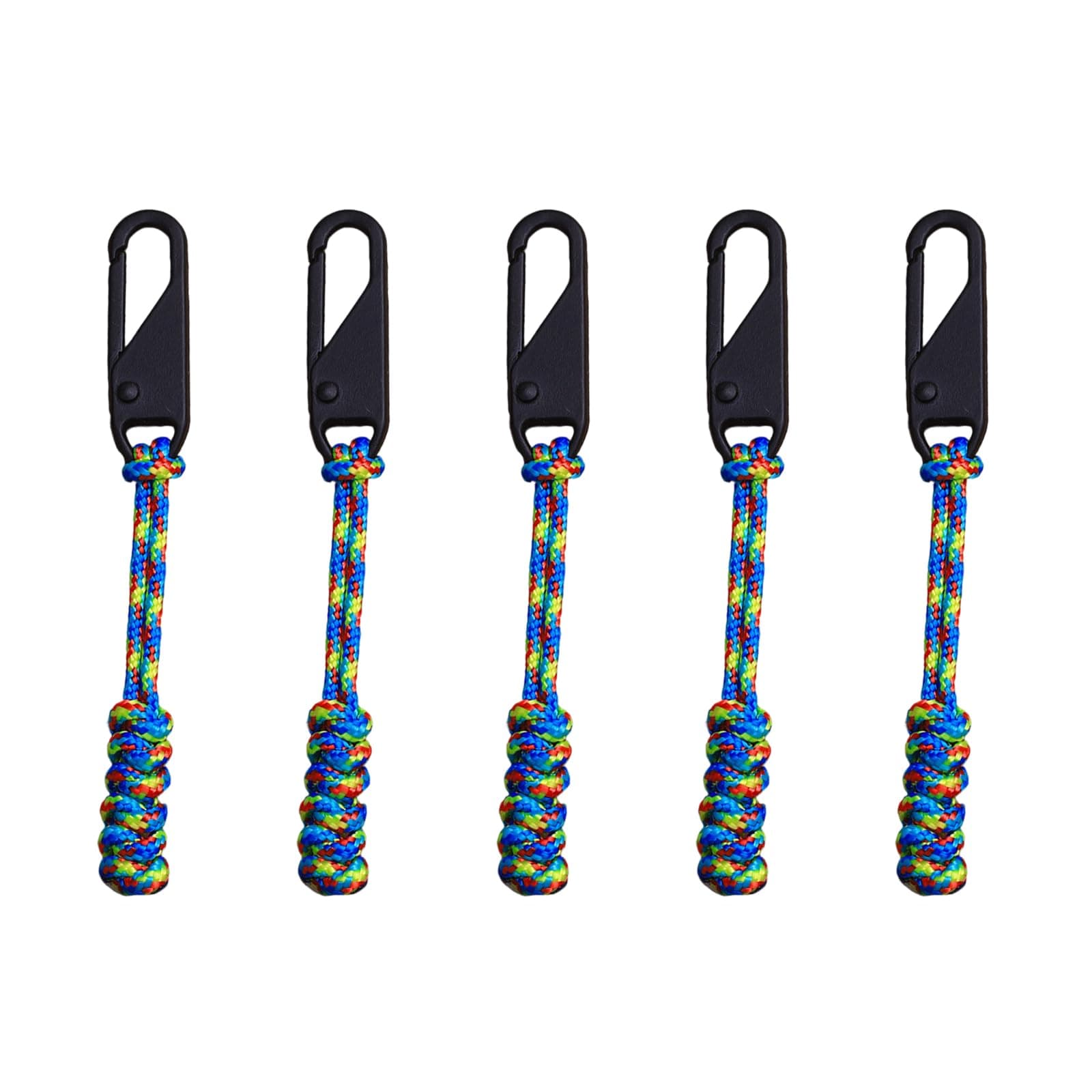 5pack Paracord Zippers Pulls Portables Outdoor Bag for Outdoor Camping and Hiking Gears Hiking Backpacks Zippers Rope