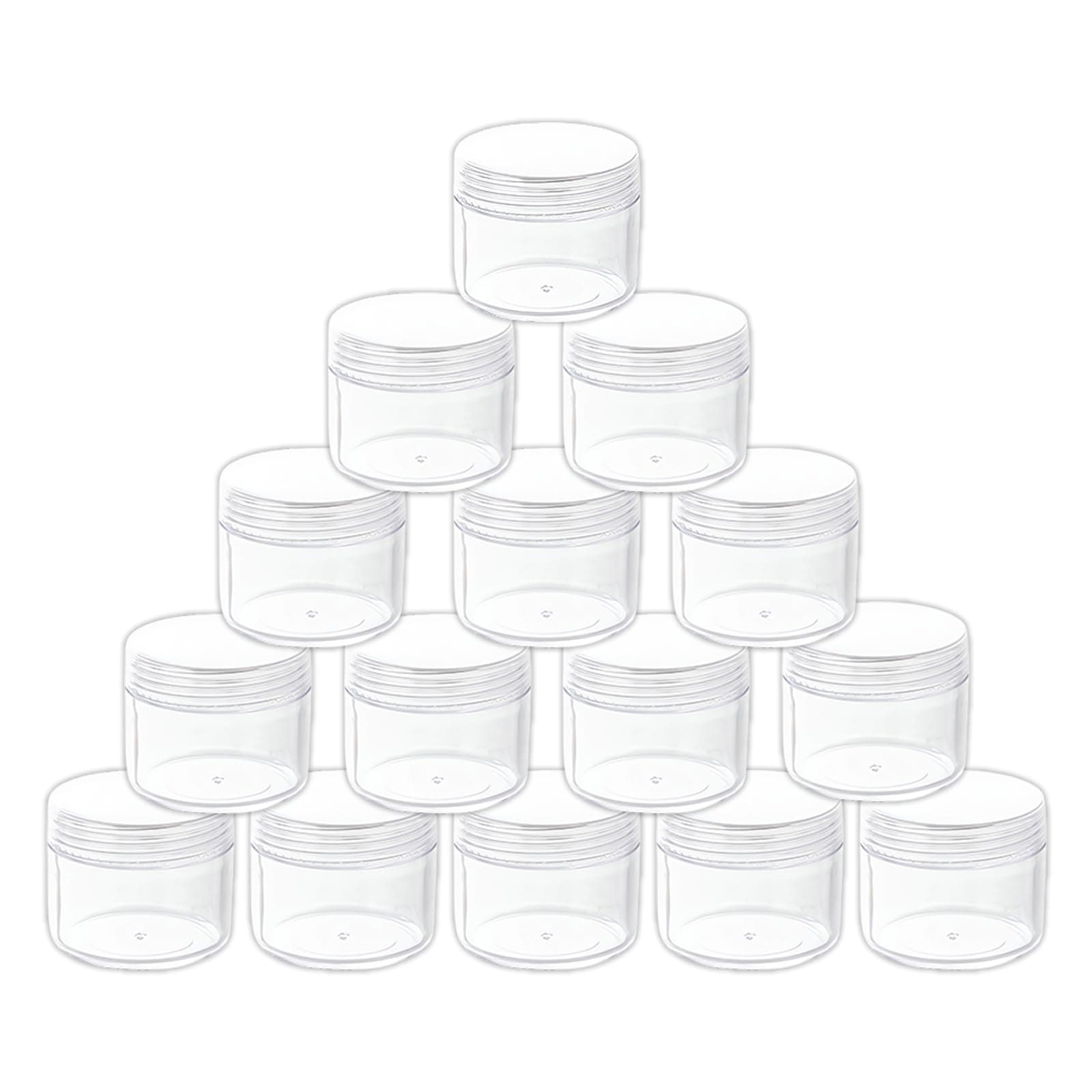 LKCCTK Divided Case, Silver Tape Storage Case, Parts Case, Plastic Case, Transparent, Set of 15, 1.5 x 1.1 inches (3.88 x 2.8 cm), Accessory Storage Case, Cosmetic Compartment Container, Lid Included