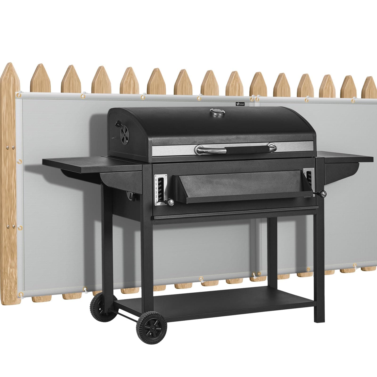 Heat Shield Behind Grill, Heat Protection Mat for Deck Fence, Railing, Grill and Refrigerator, Heavy Duty Fireproof Cover and Screen Protector for Deck Railing Before Grill, 90 x 150 cm