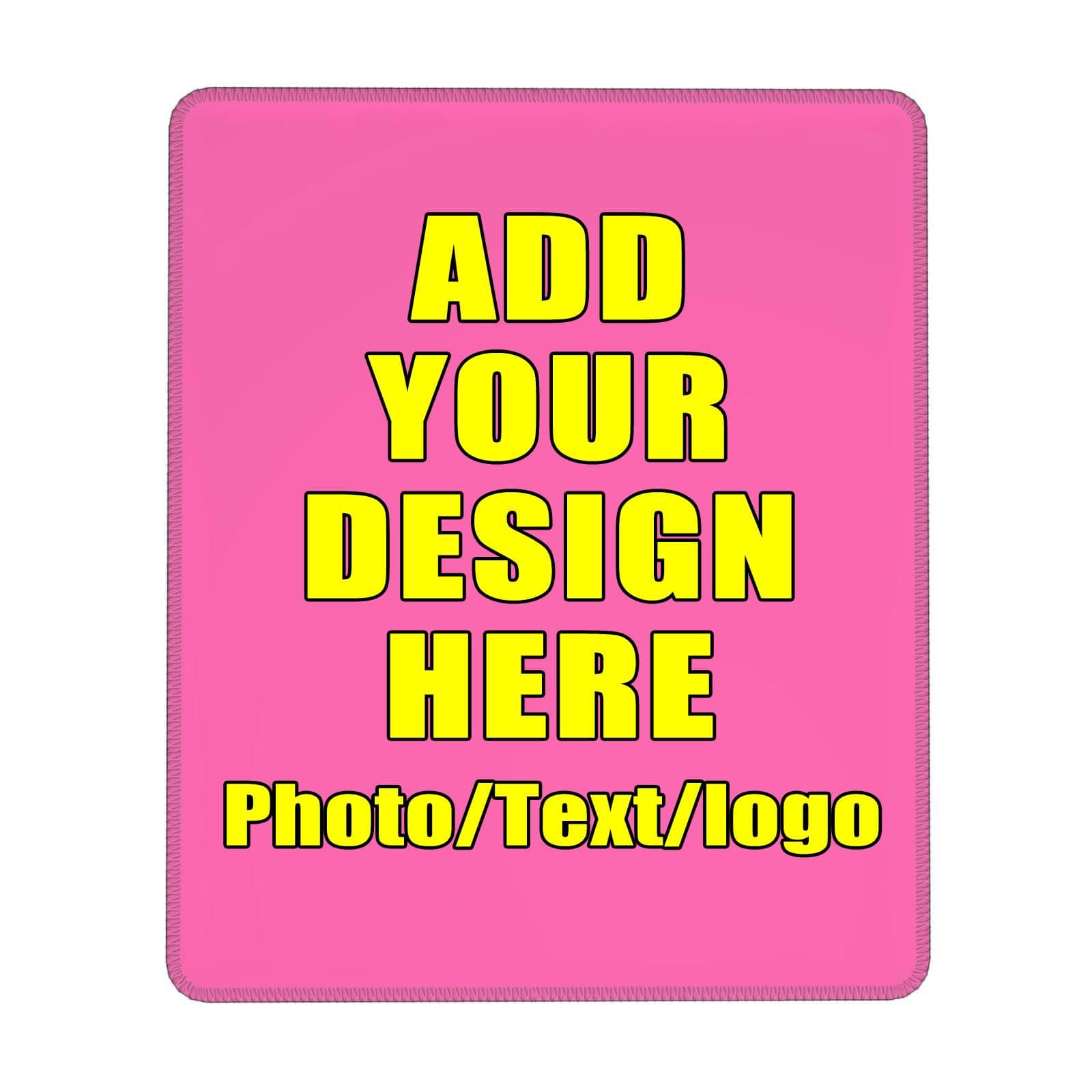 Custom Mousepad Personalized Mousepad with Photo Image Name Text Logo Non-Slip Game Computer Desk Mat Customized Office Supplies,HotPink