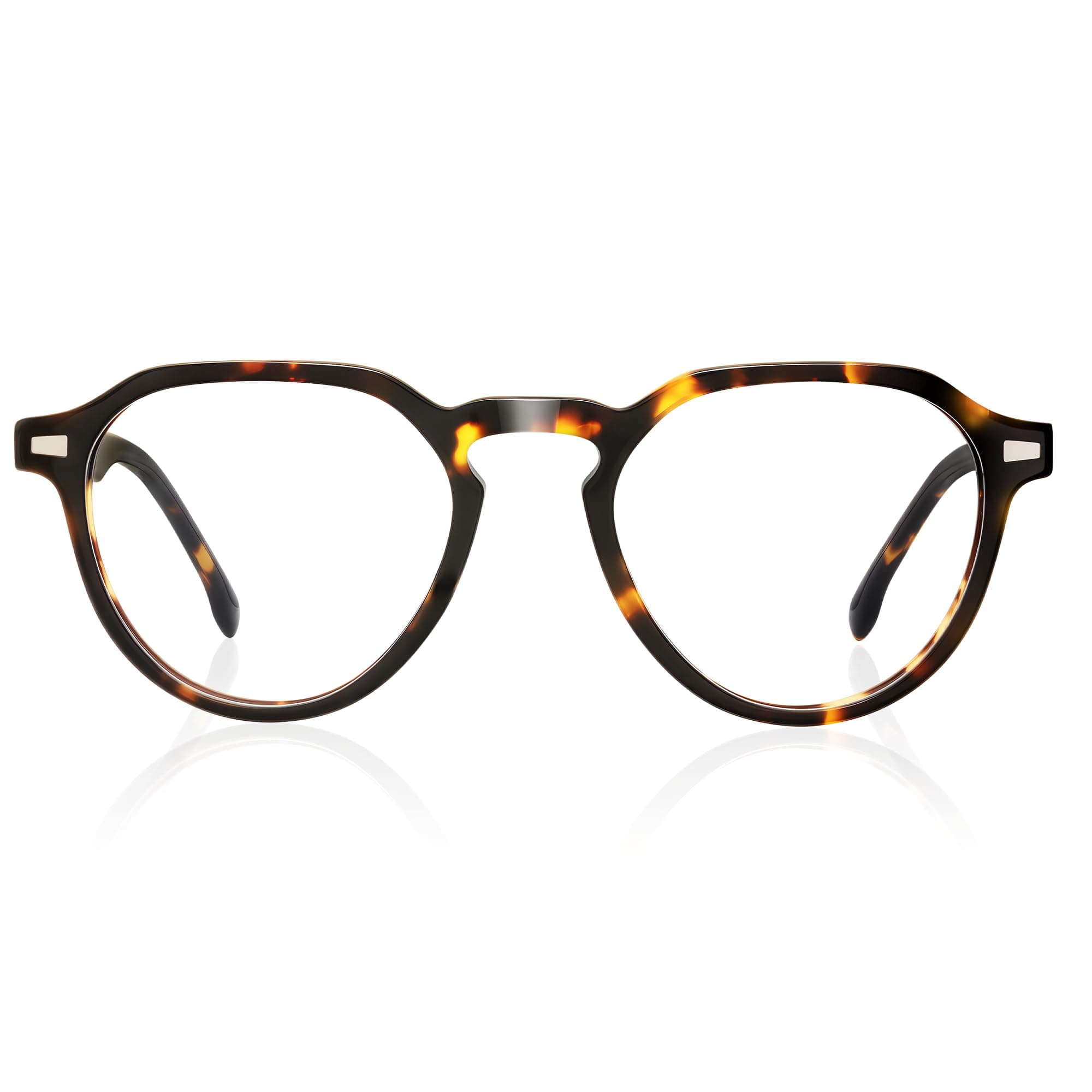 FancyFlower Round Reading Glasses for Women - Acetate Tortoise - Venezia +1.25 Readers Chic & Modern Design FF-5749