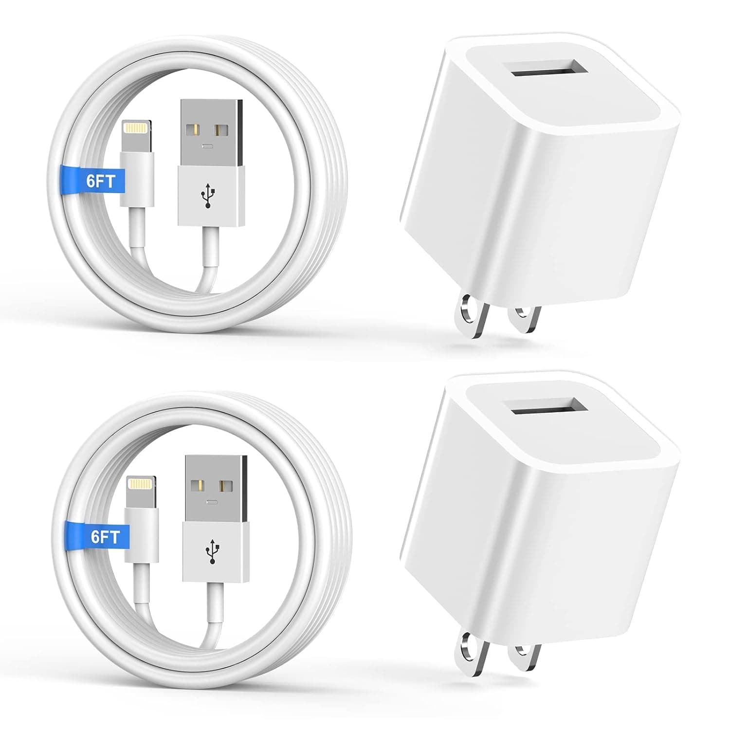 iPhone Charger,[MFi Certified] 2Pack 6FT Lightning Cable