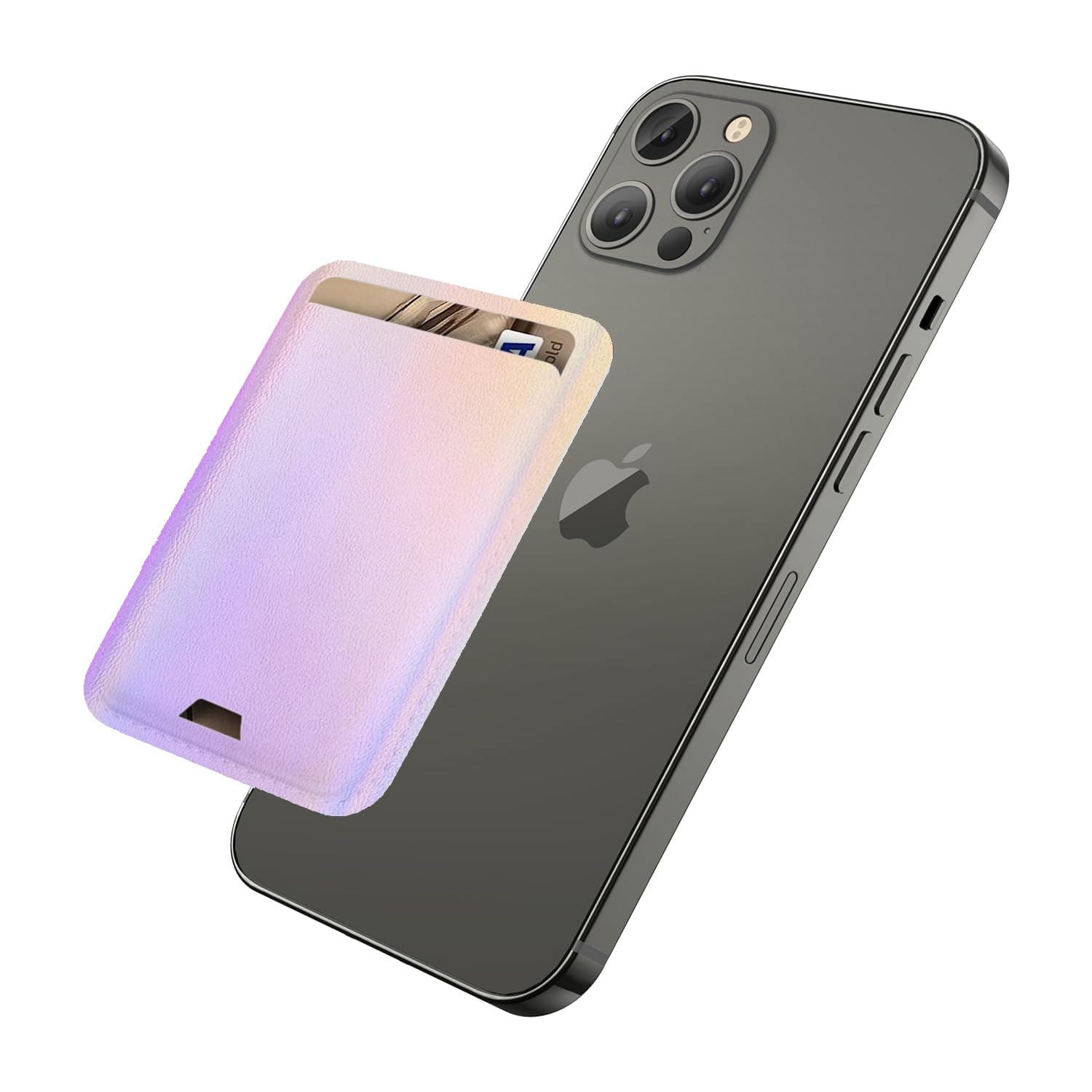 Magnetic Wallet Card Holder Compatible with MagSafe Wallet for iPhone 15 Pro Max/15 Pro/15/15 Plus/iPhone 14 Model Phone, Mag Safe Wallet for iPhone 13 Pro Max/13 Pro/13/13 Mini/12 Series, Rainbow Z