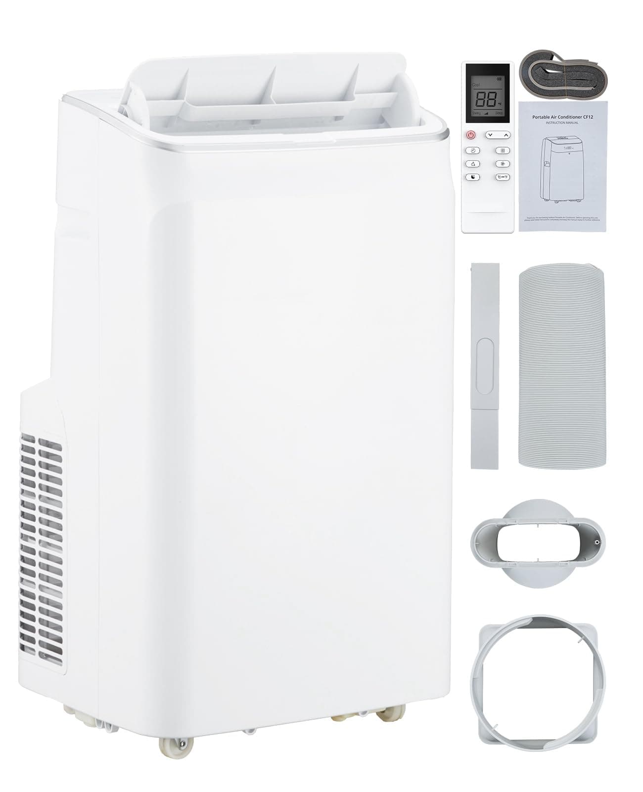 ACONEE 12000 BTU Portable Air Conditioner Unit, Air Conditioner with Remote Control, Cool, Fan and Dry Function, Sleep Mode/24Hrs Timer, Quiet Operation, 110-115V, Cools 550 Sq.ft