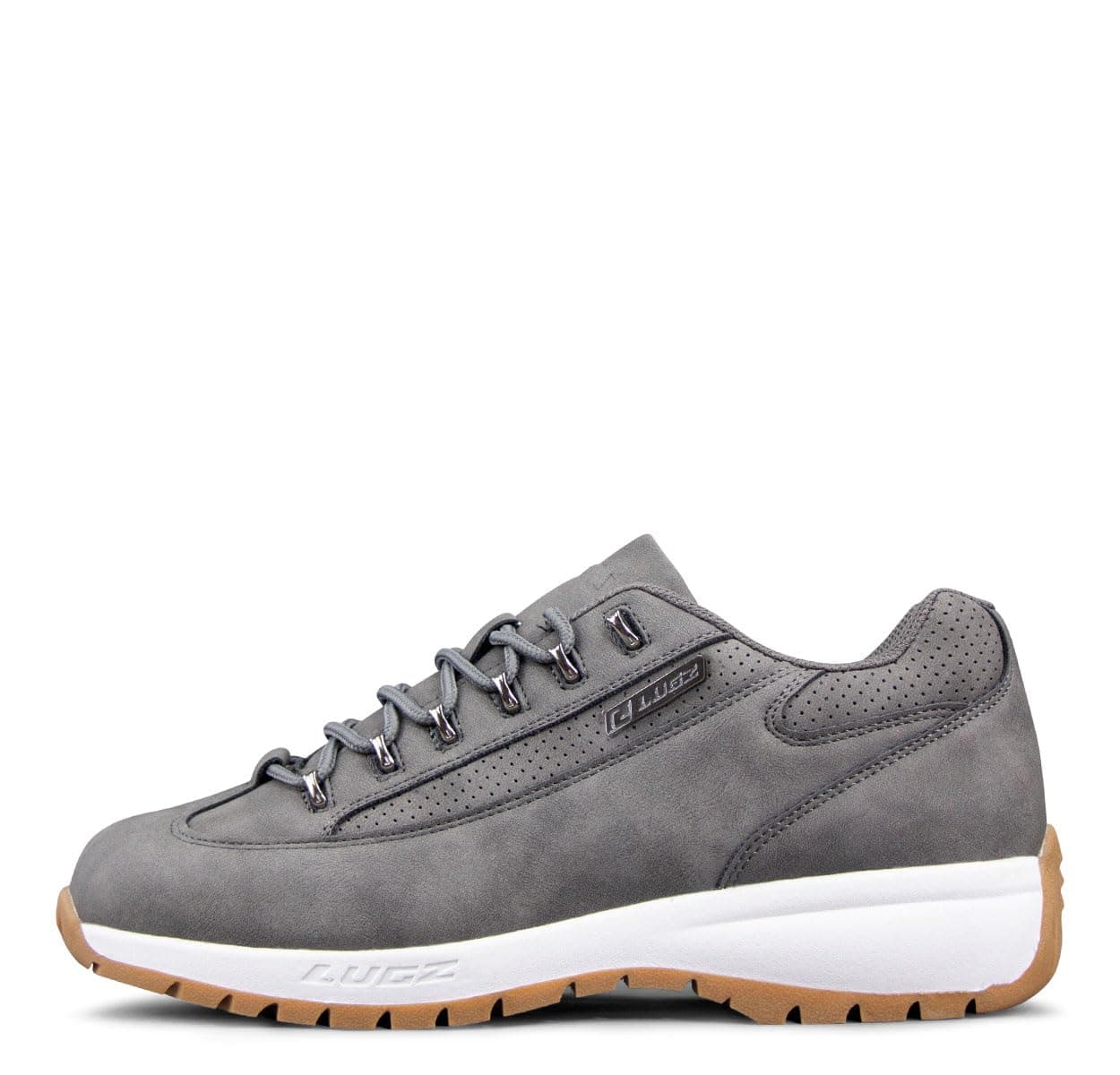 Lugz Men's Express Retro Sneaker, Charcoal/White/Gum, 8.5 UK