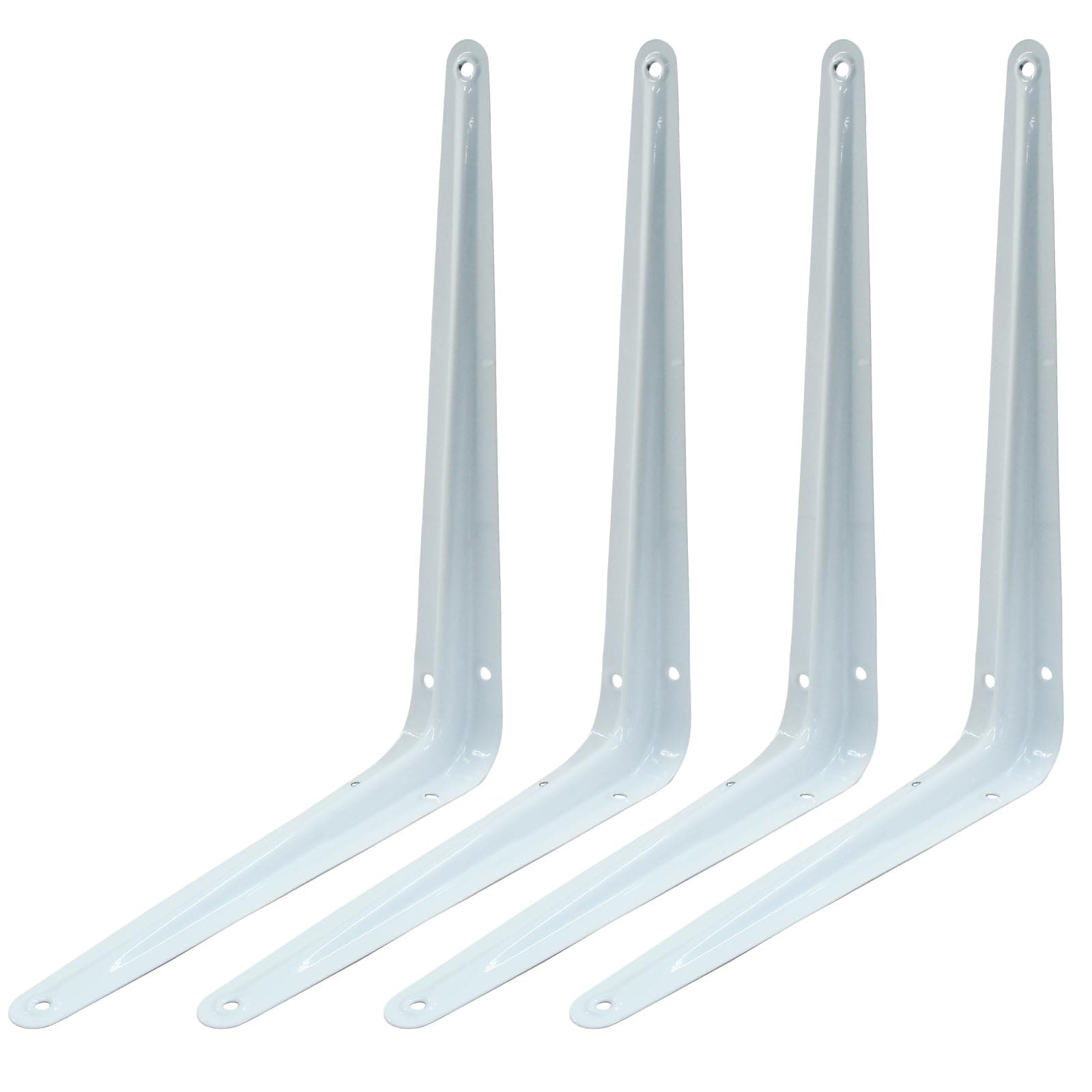 Verkelly Shelf Brackets, 8 x 10 Inch, 4 Pcs, White