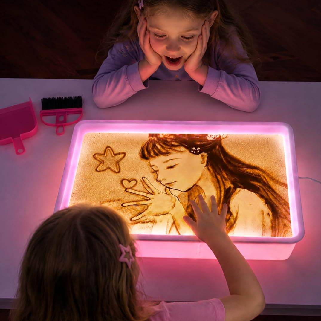 Odoorgames Sand Painting Light Box - 16" - Light Table for Kids (Blue)