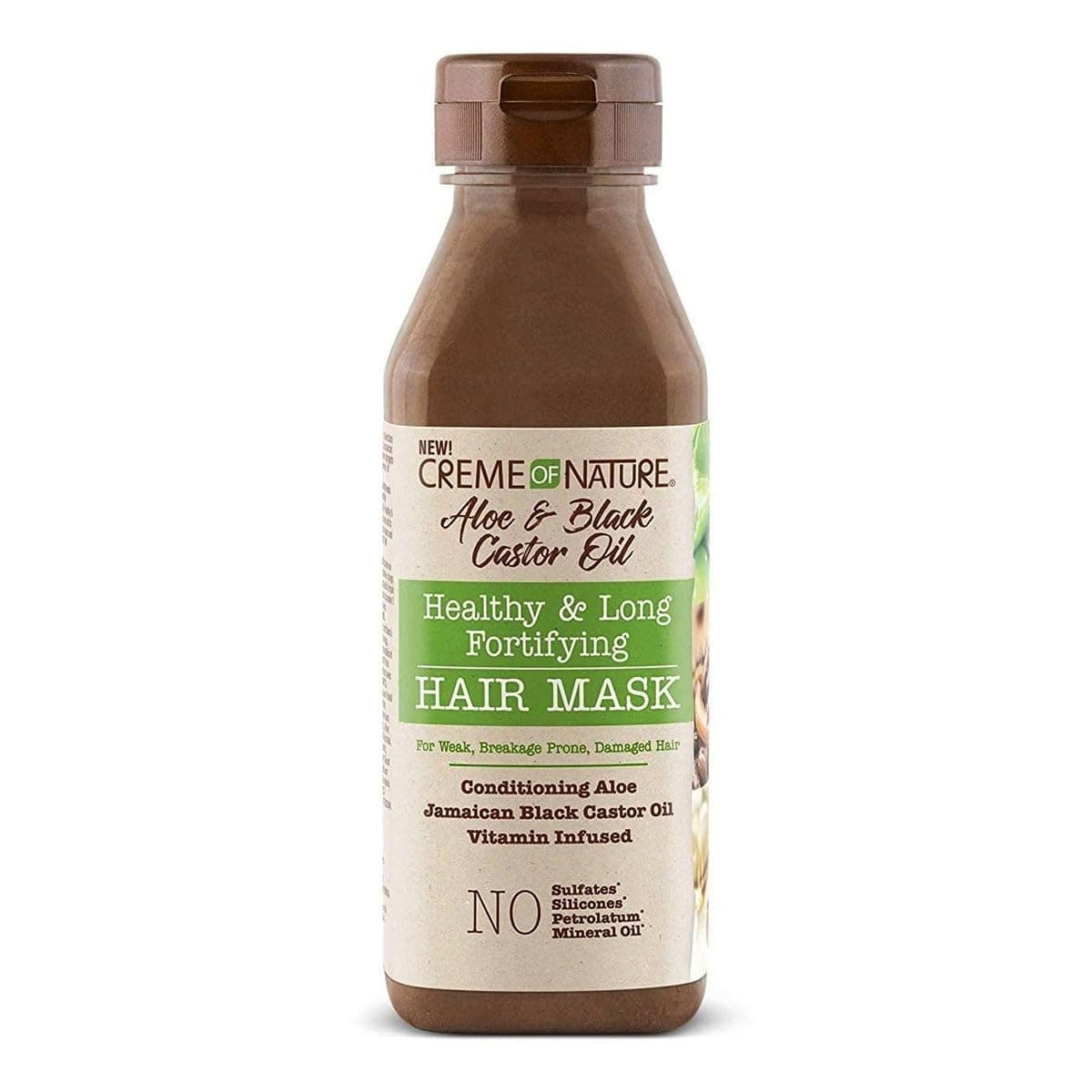 Creme of Nature Aloe & Black Castor Oil Hair Mask, Fortifying Treatment for Weak Hair, 355 ml