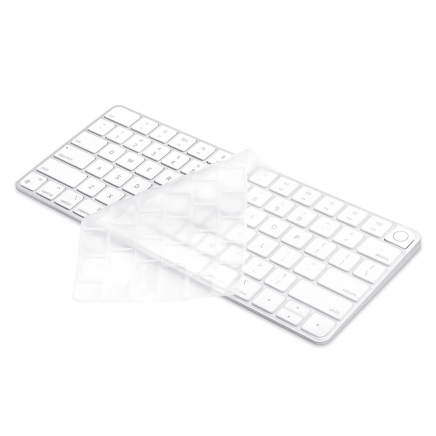 ProElife Ultra Thin Keyboard Cover Skin for Apple Magic Keyboard with Touch ID and Numeric Keypad Model-A2520 (for 2022 Mac Studio & 2021 Apple iMac 24 inch M1 Chip) 0.12-mm TPU Protector (Clear)