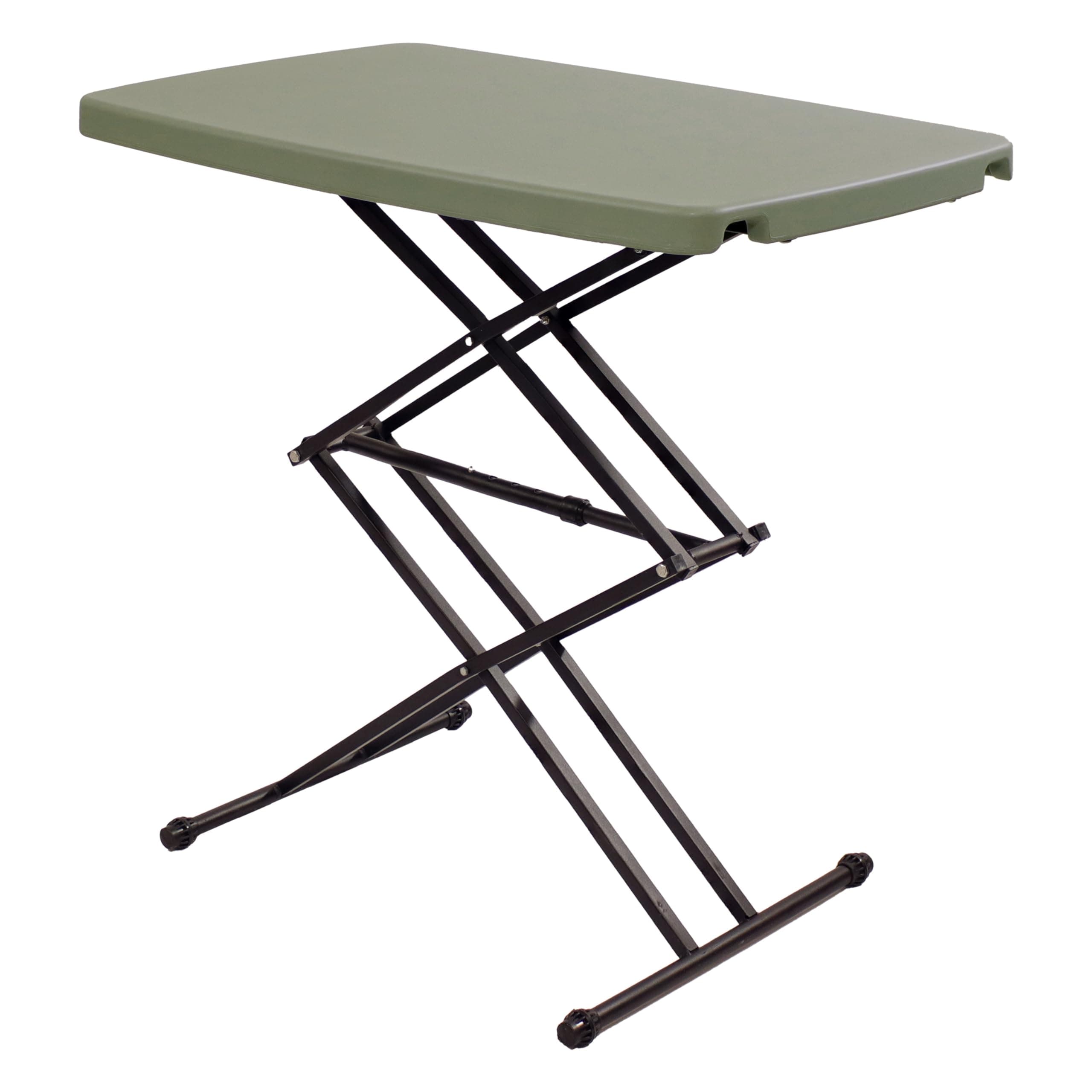 Sunnydaze Adjustable Height Folding Utility Table - Gray - 29.5" H
