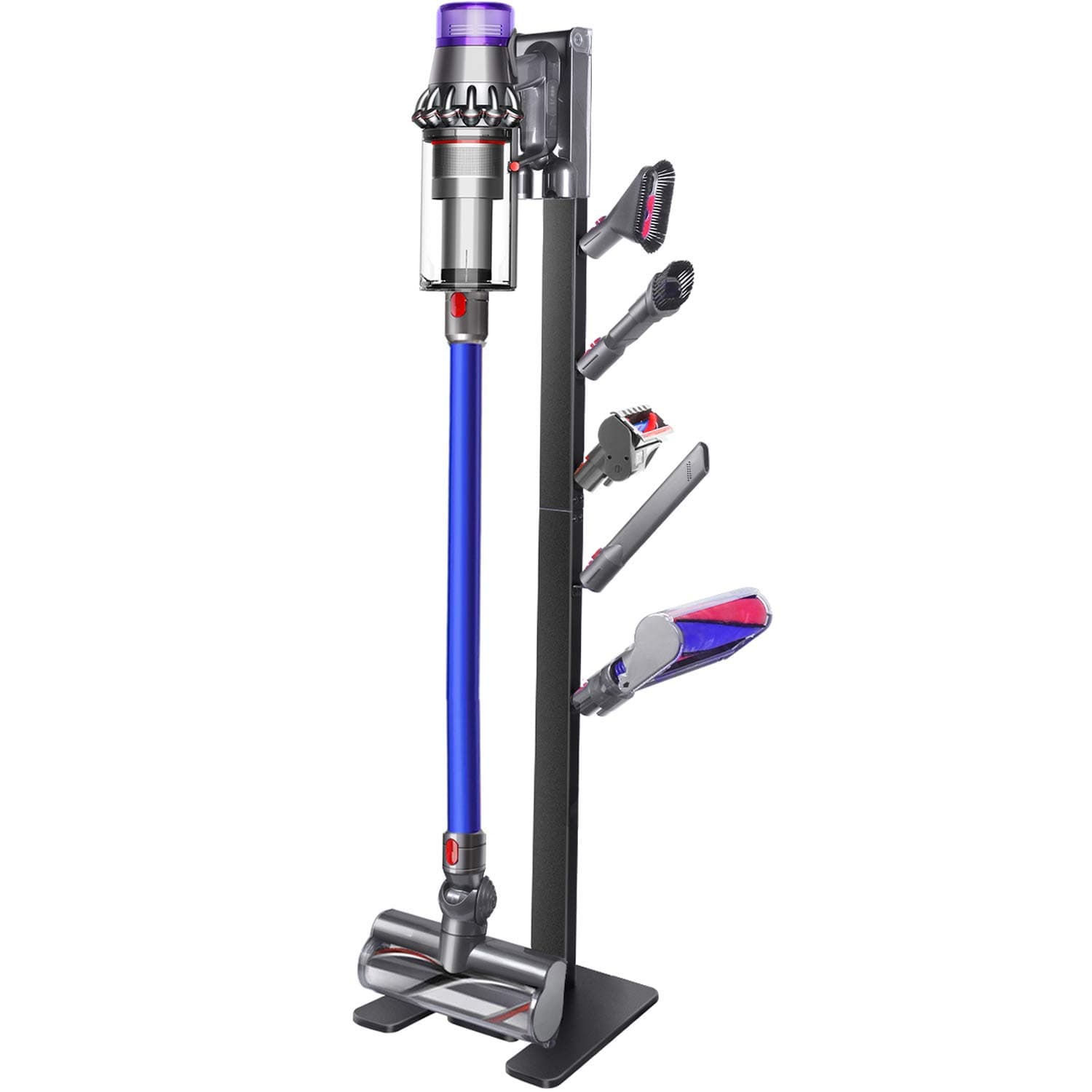 XIGOO Storage-Stand-Docking-Station-Holder Compatible with V15 Detect V11 V10 V8 V7 V6 Cordless Vacuum Cleaners & Accessories, Stable Metal Bracket Organizer Rack, Brushed Black