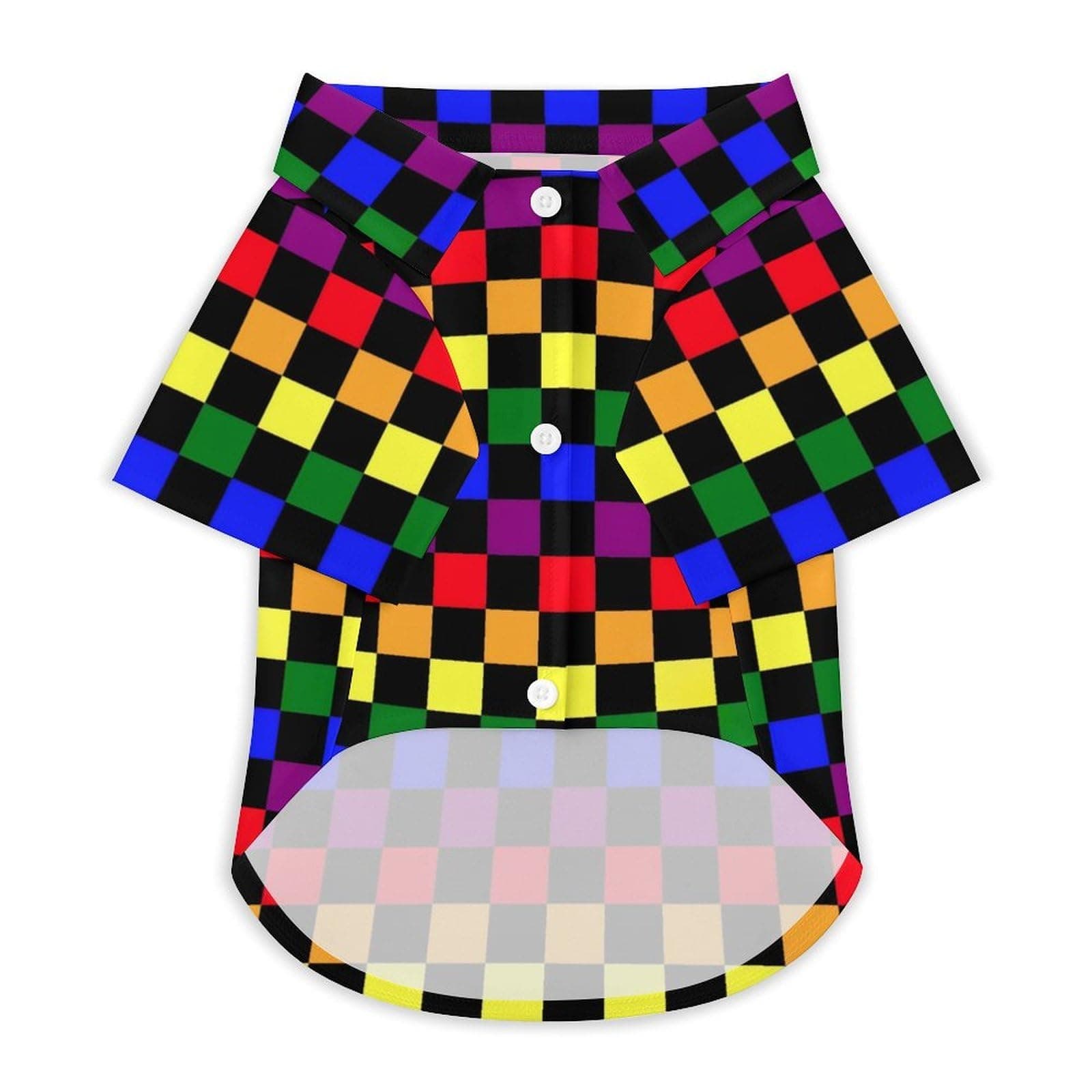 GregTins Colorful Checkered Chessboard Flag Pet T-Shirt Breathable Short Sleeve Dog Shirt Pet Clothes for Puppy Small Cat L